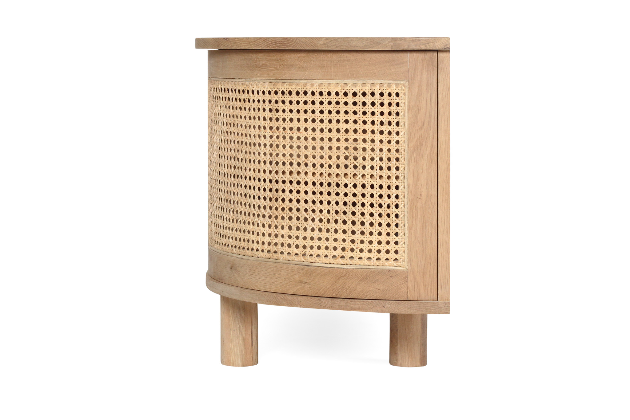 Iluka Entertainment Unit - Six Door - Natural - Round End - Image 5