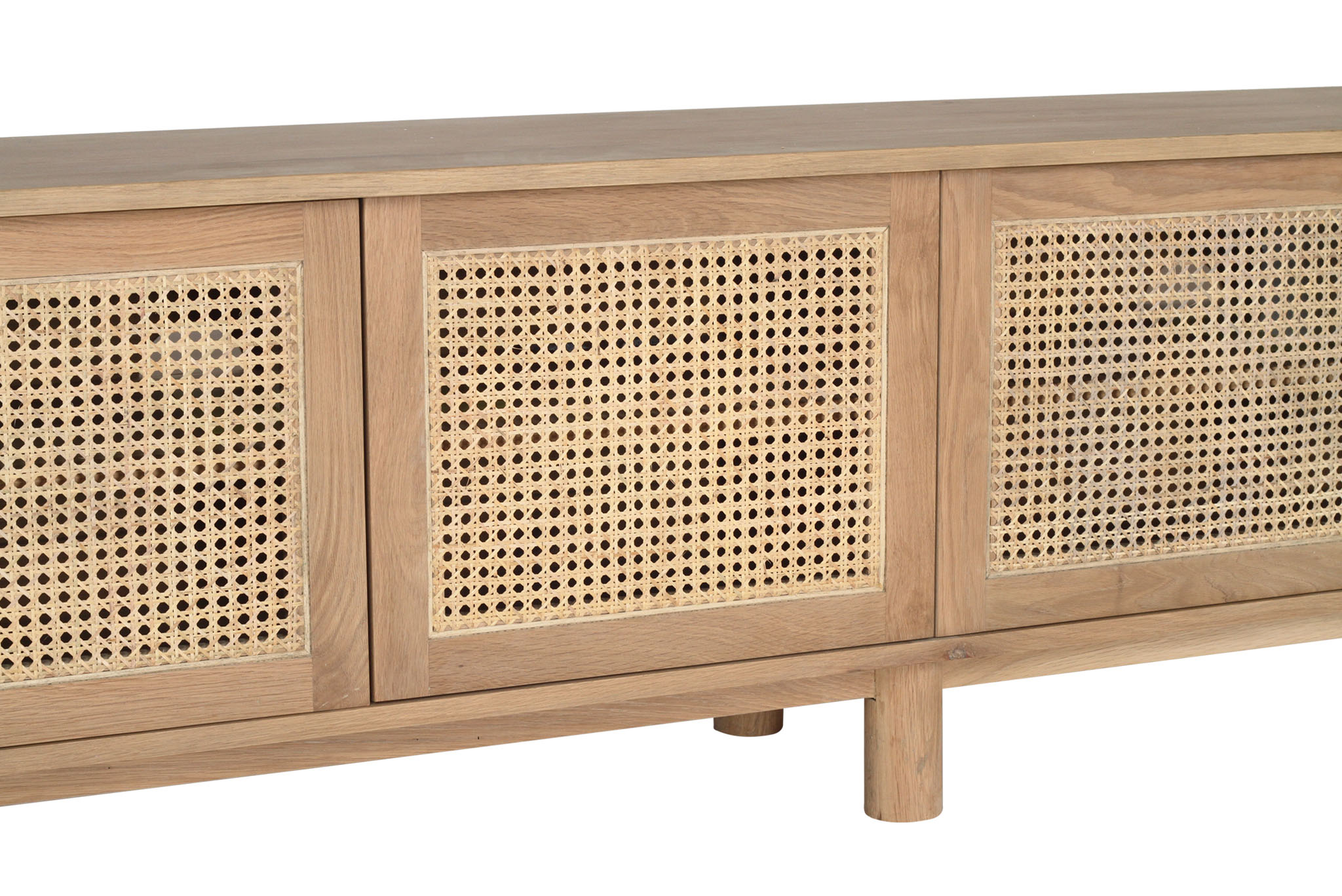 Iluka Entertainment Unit - Six Door - Natural - Round End - Image 7