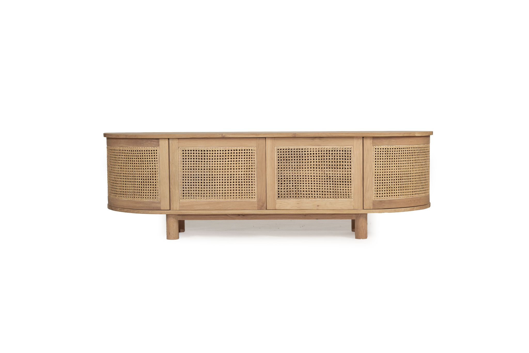 Iluka Entertainment Unit - Four Door - Natural - Round End