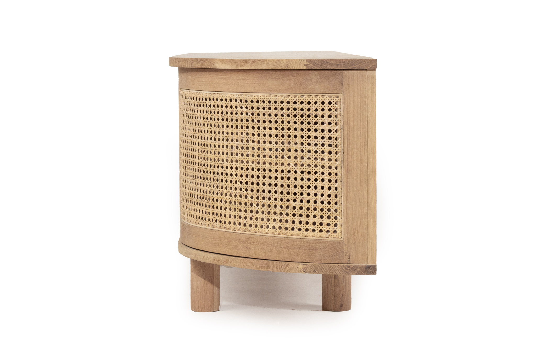 Iluka Entertainment Unit - Four Door - Natural - Round End - Image 5