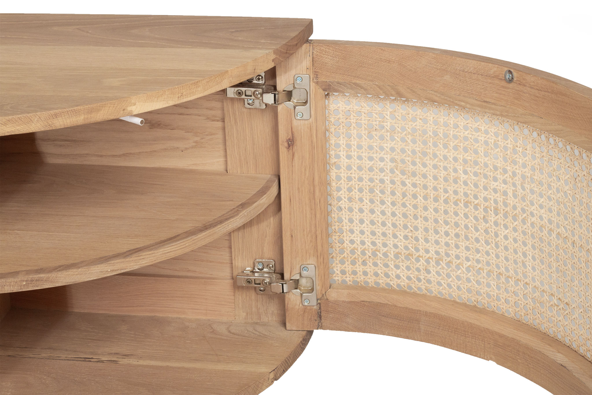 Iluka Entertainment Unit - Four Door - Natural - Round End - Image 7