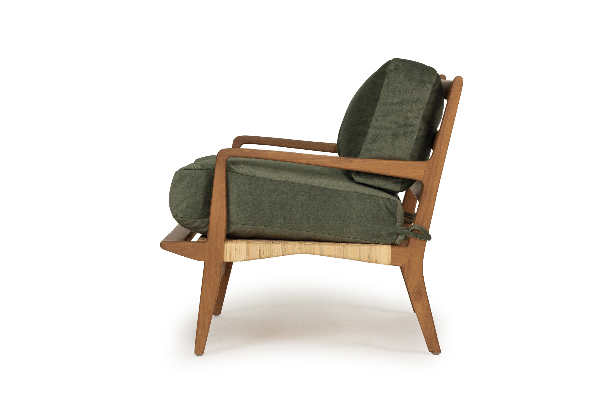 Olivia Armchair with Olive Upholstery - Image 4