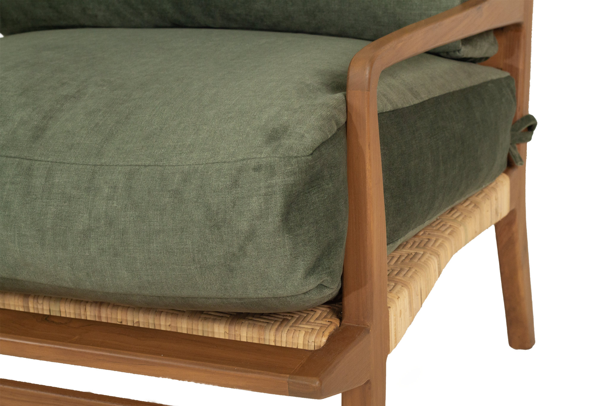 Olivia Armchair with Olive Upholstery - Image 7