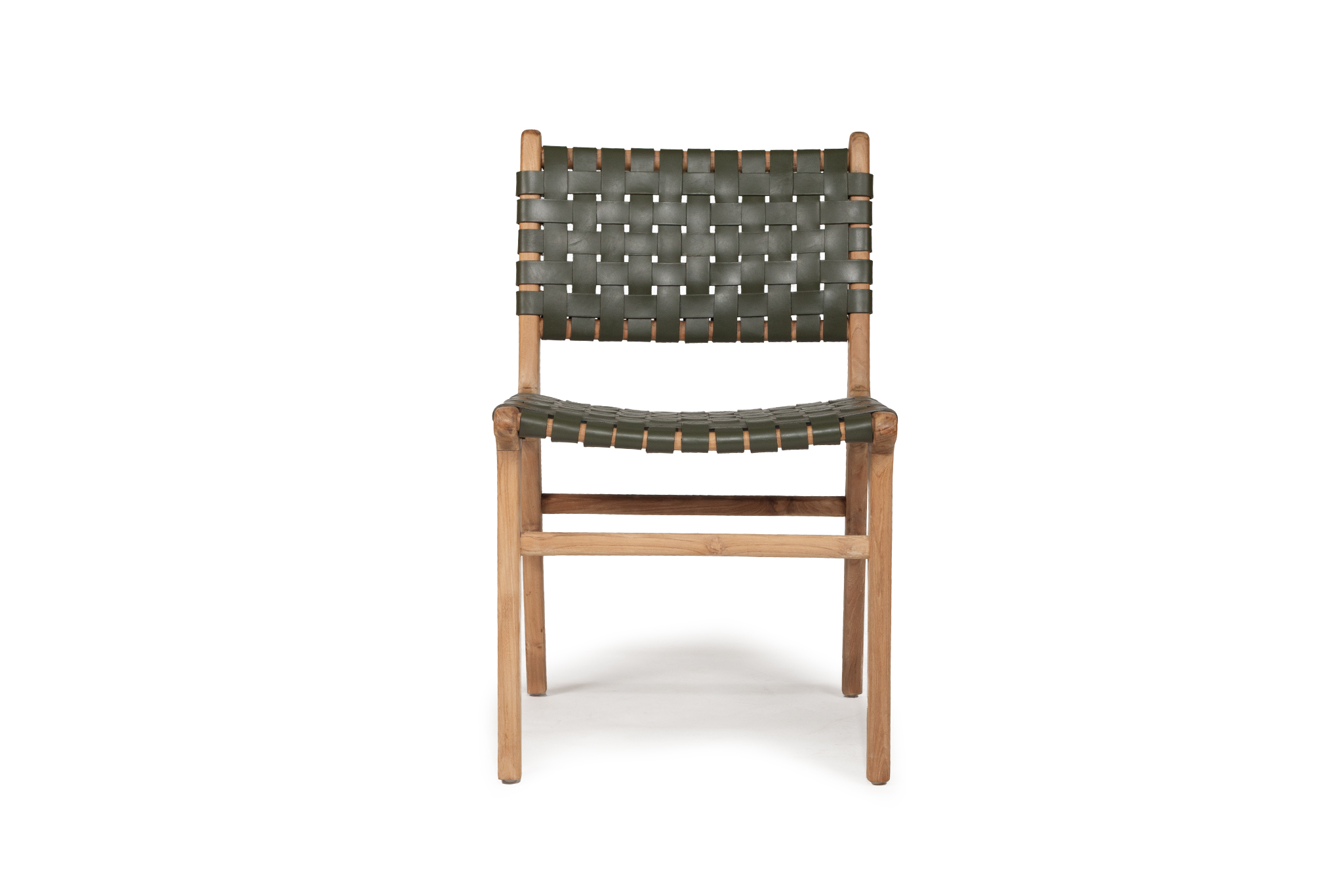 Pasadena Leather Side Chair - Woven - Olive - Image 3