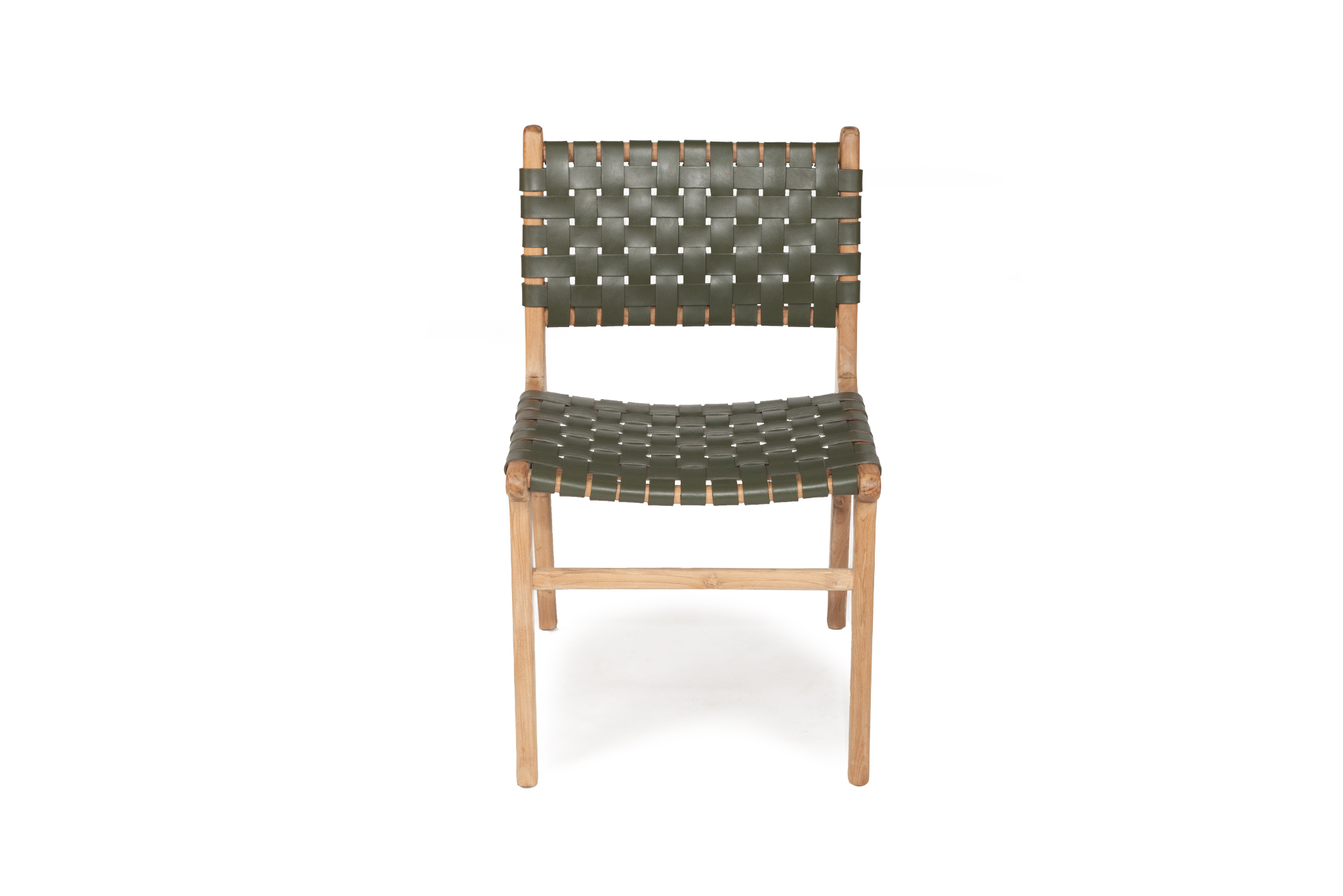 Pasadena Leather Side Chair - Woven - Olive - Image 4