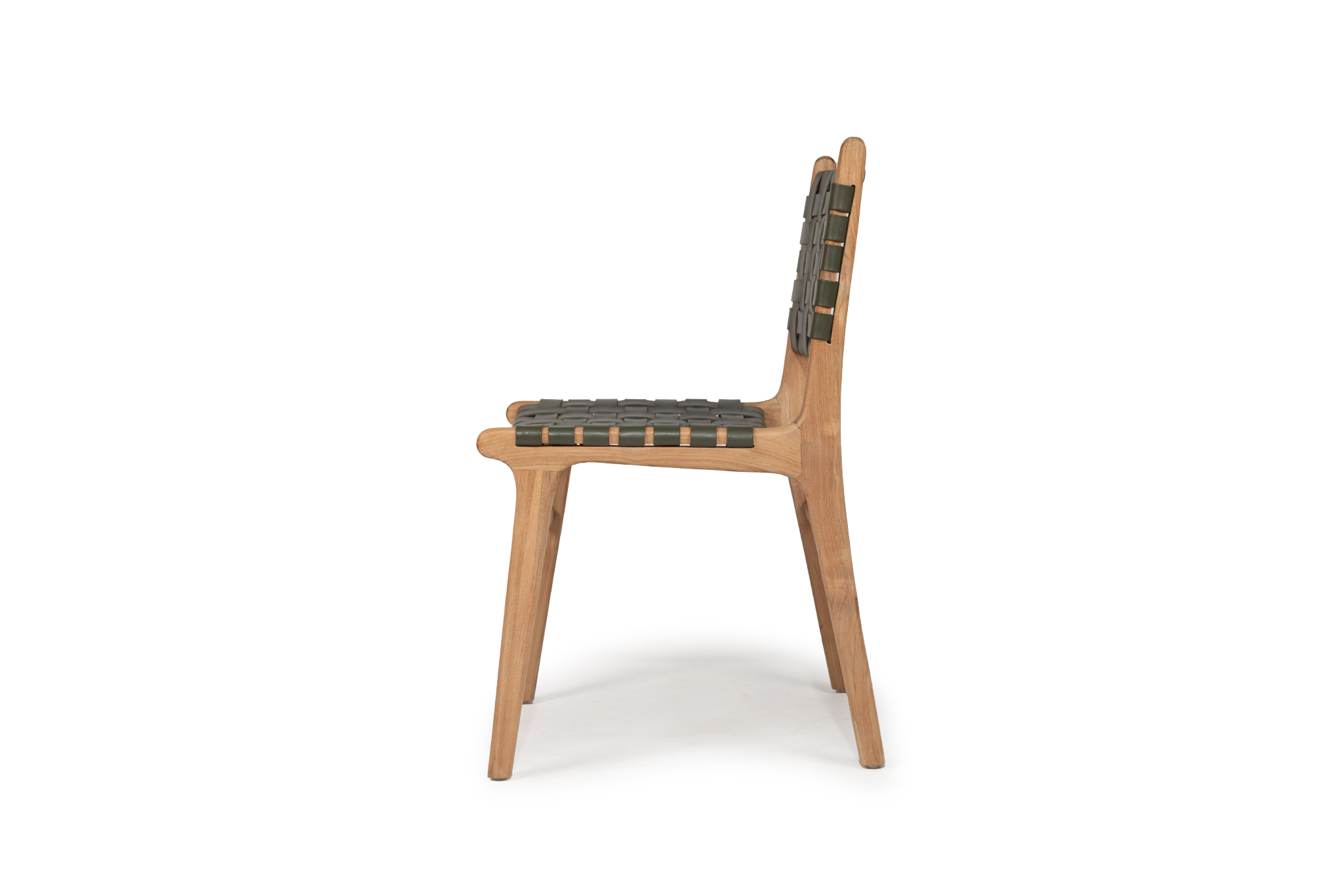 Pasadena Leather Side Chair - Woven - Olive - Image 5
