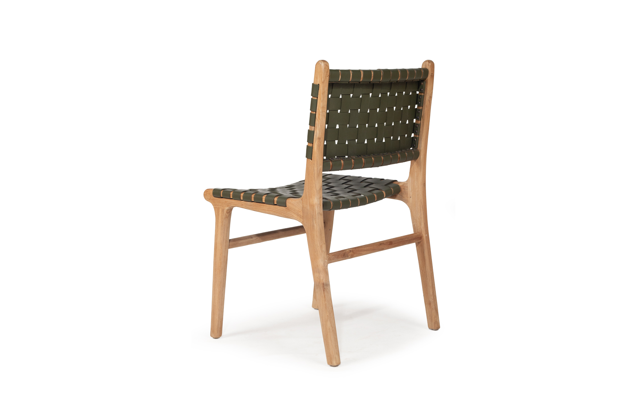 Pasadena Leather Side Chair - Woven - Olive - Image 6