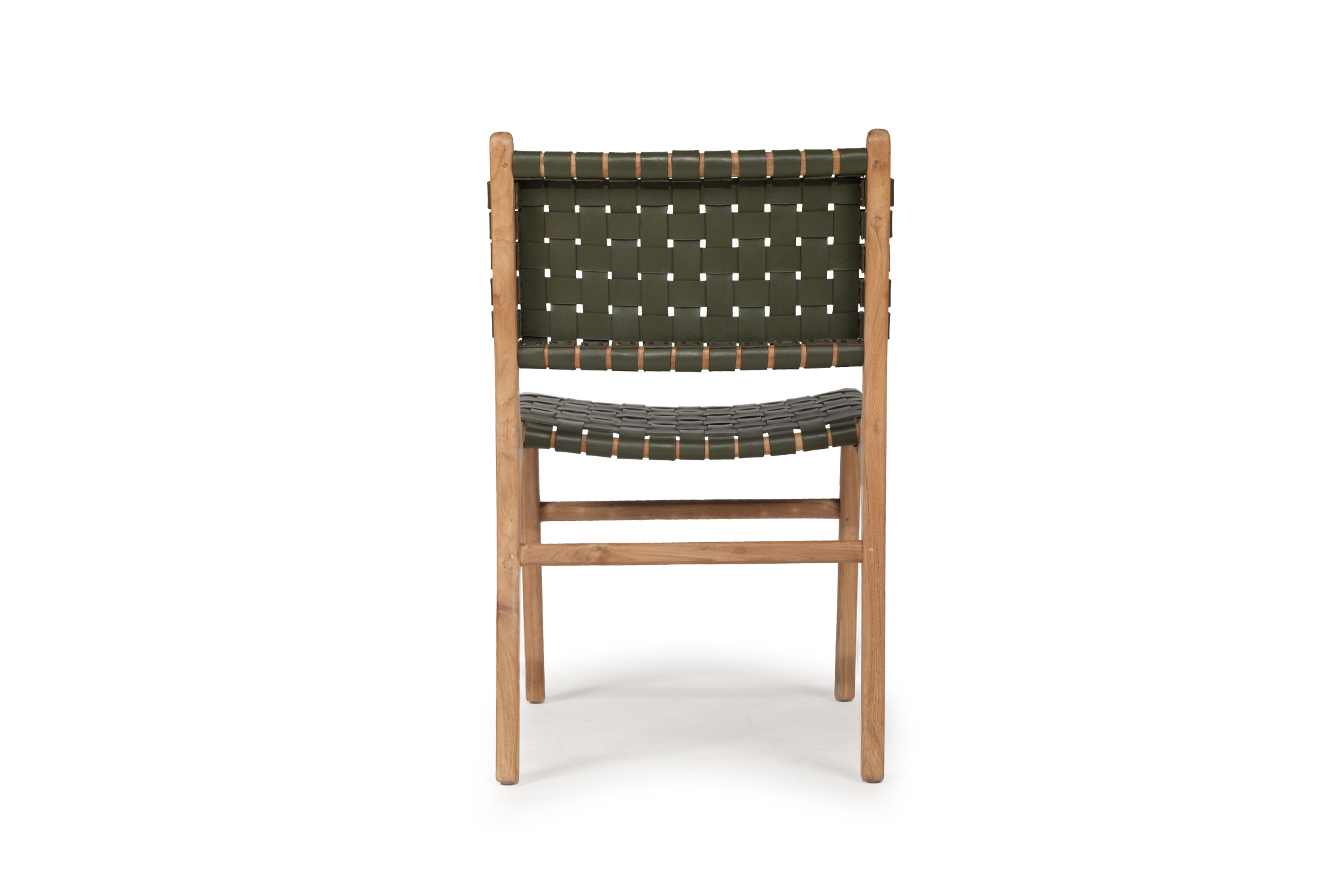 Pasadena Leather Side Chair - Woven - Olive - Image 7