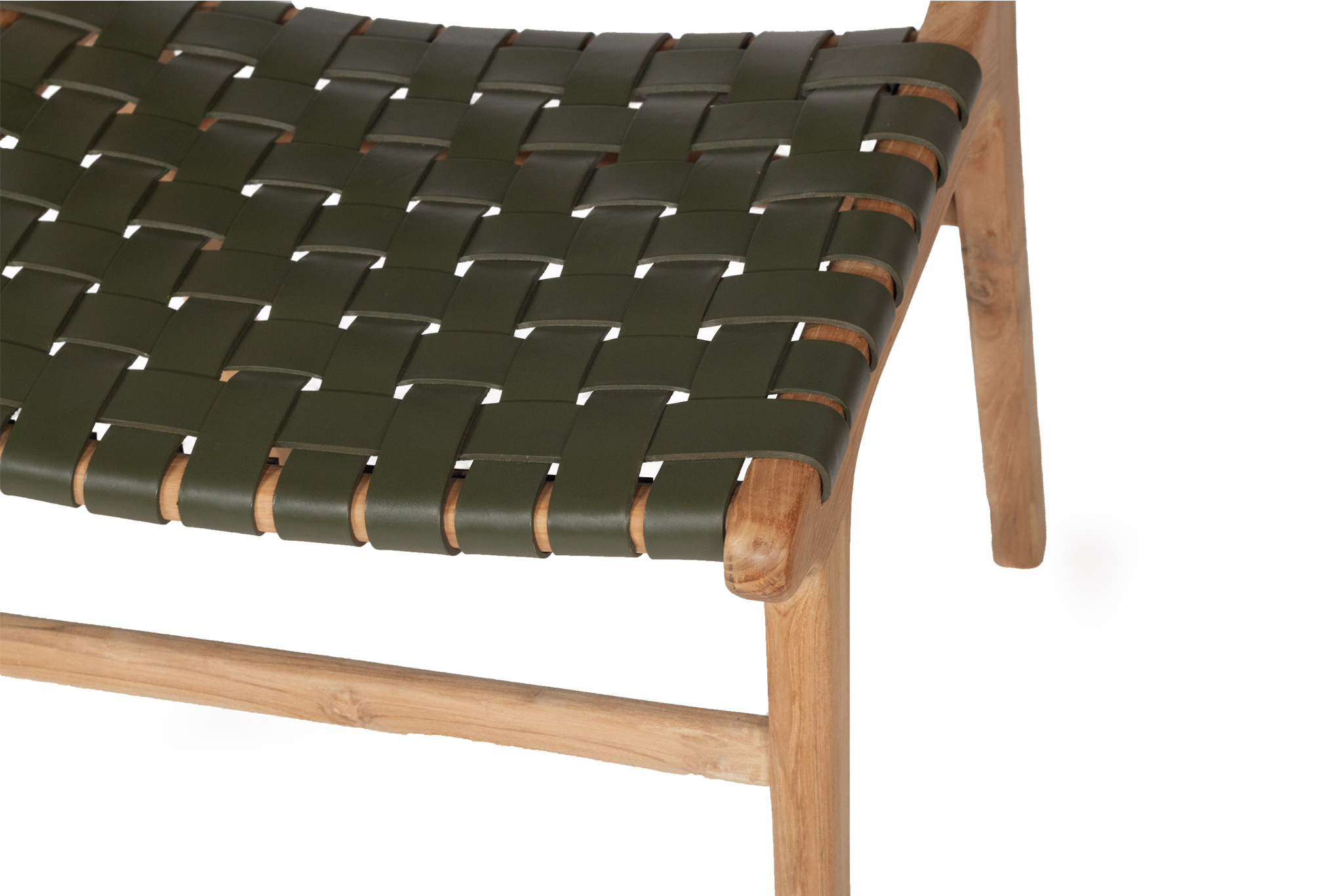 Pasadena Leather Side Chair - Woven - Olive - Image 8