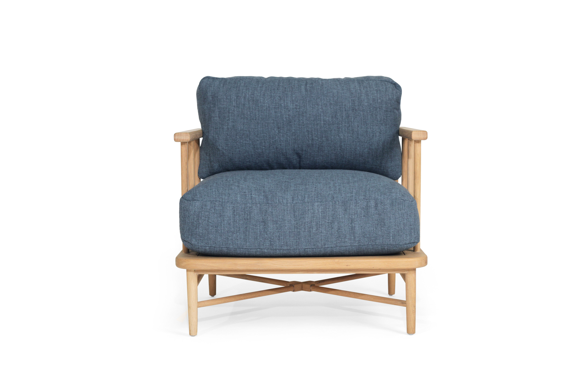 Ocea Armchair- Ink Blue Cushions - Image 3