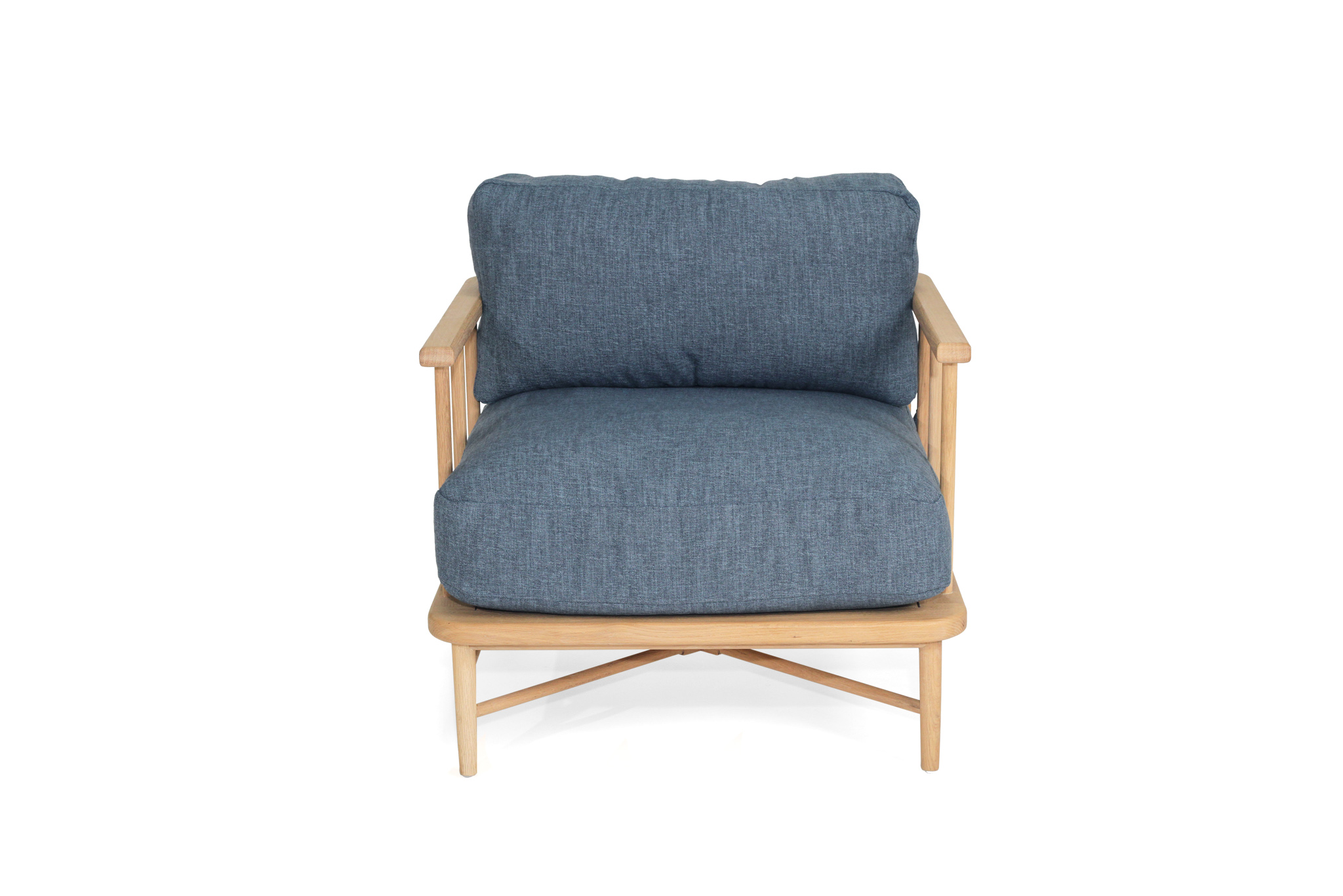Ocea Armchair- Ink Blue Cushions - Image 4