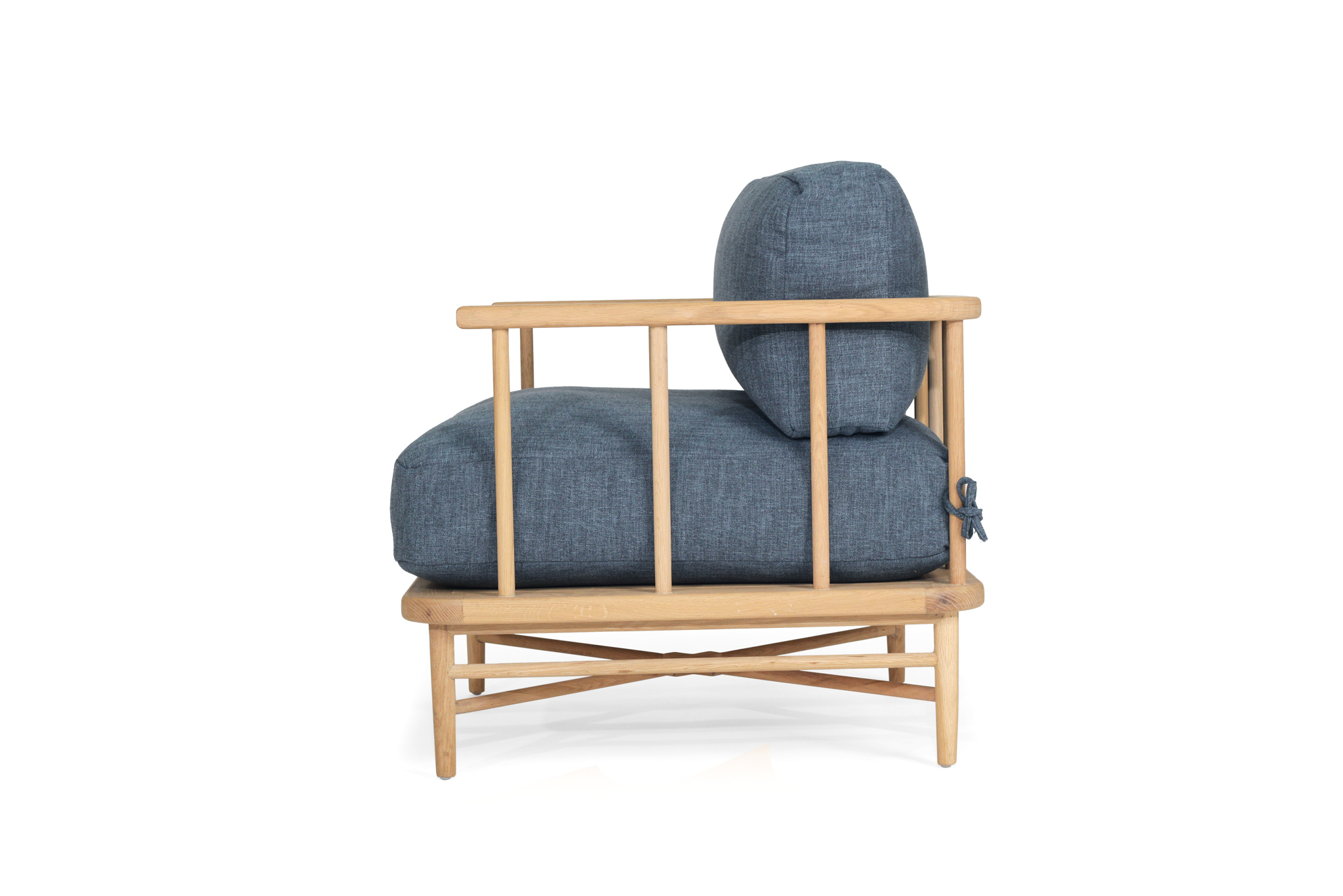 Ocea Armchair- Ink Blue Cushions - Image 5