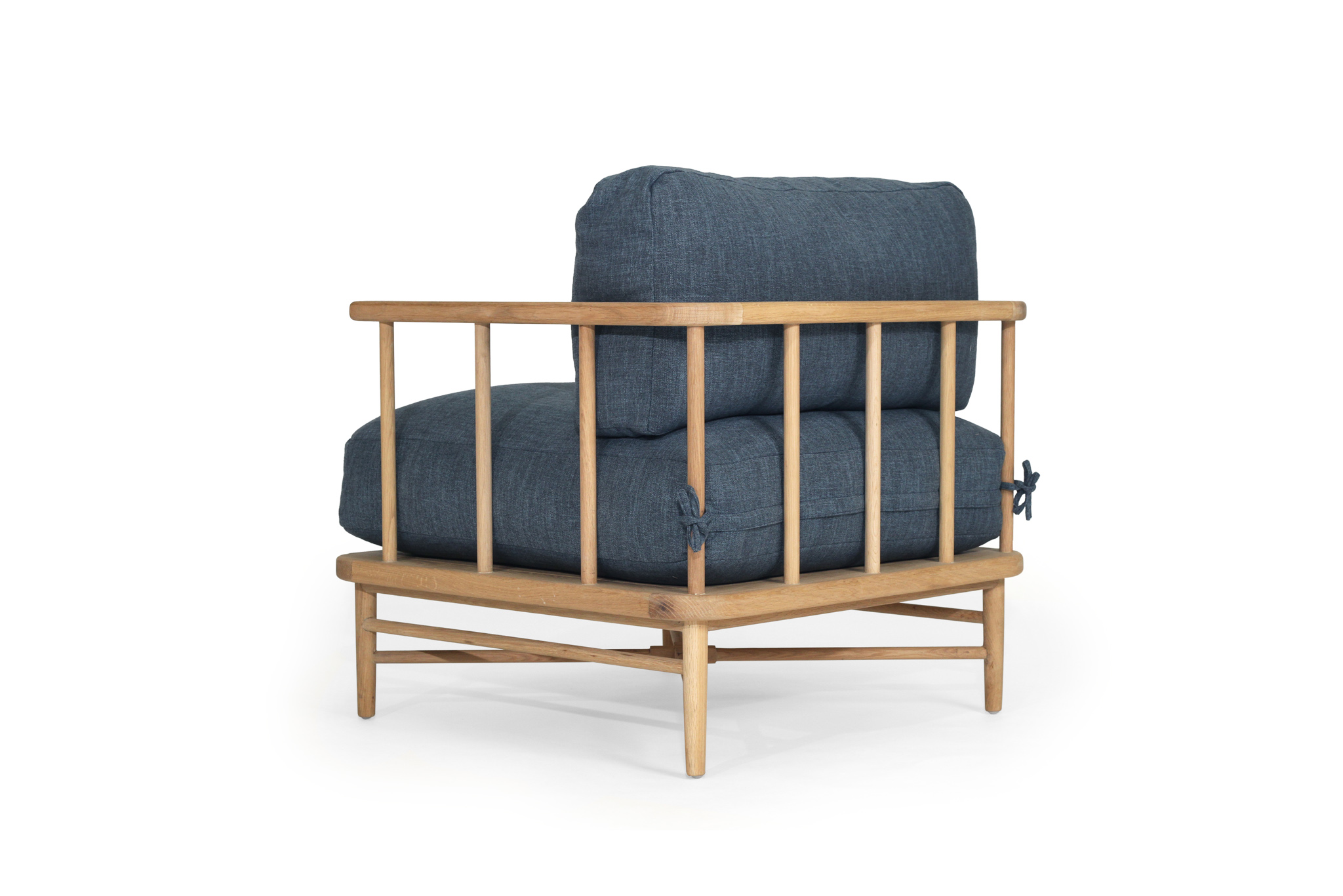 Ocea Armchair- Ink Blue Cushions - Image 6