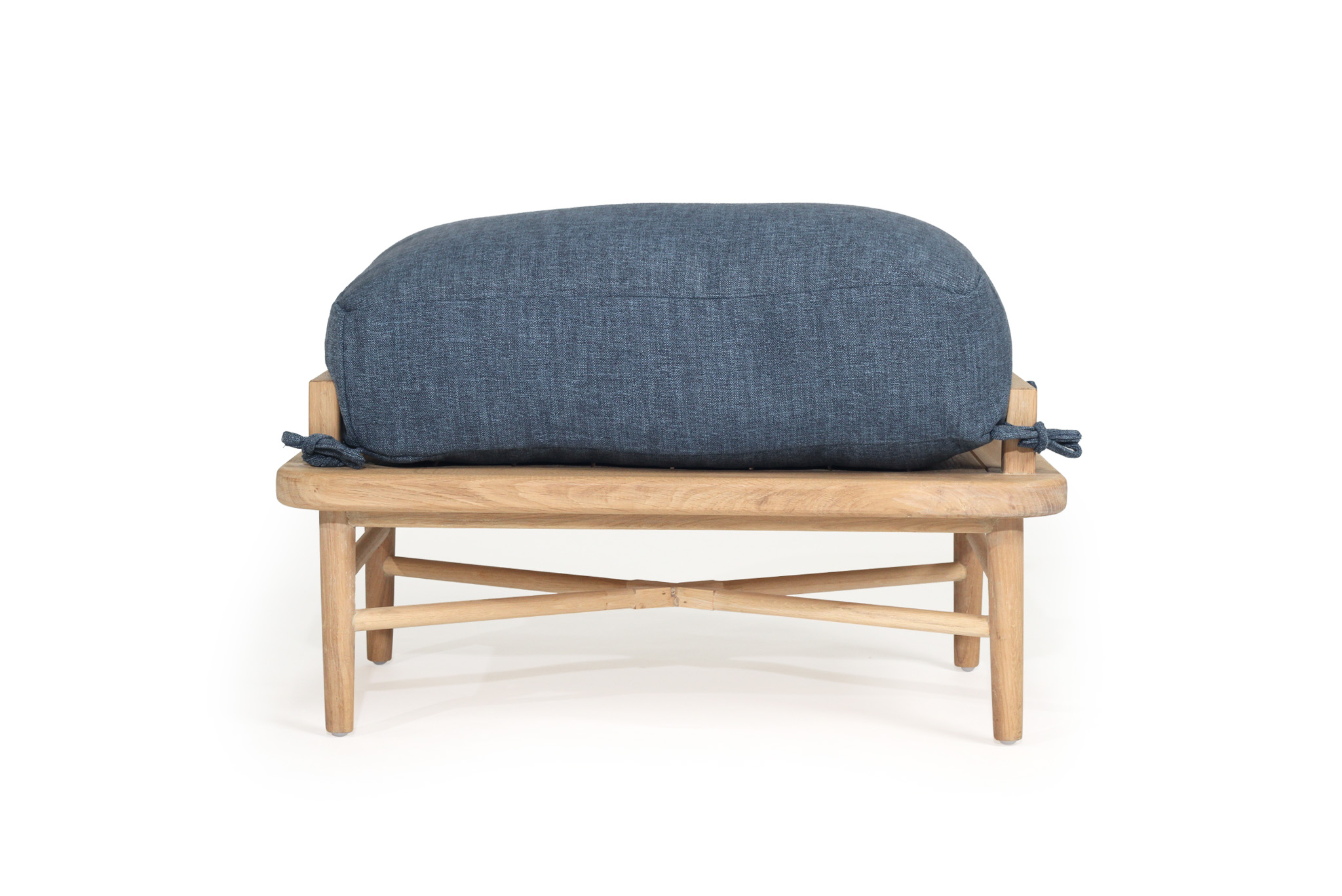 Ocea Ottoman- Ink Blue Cushion