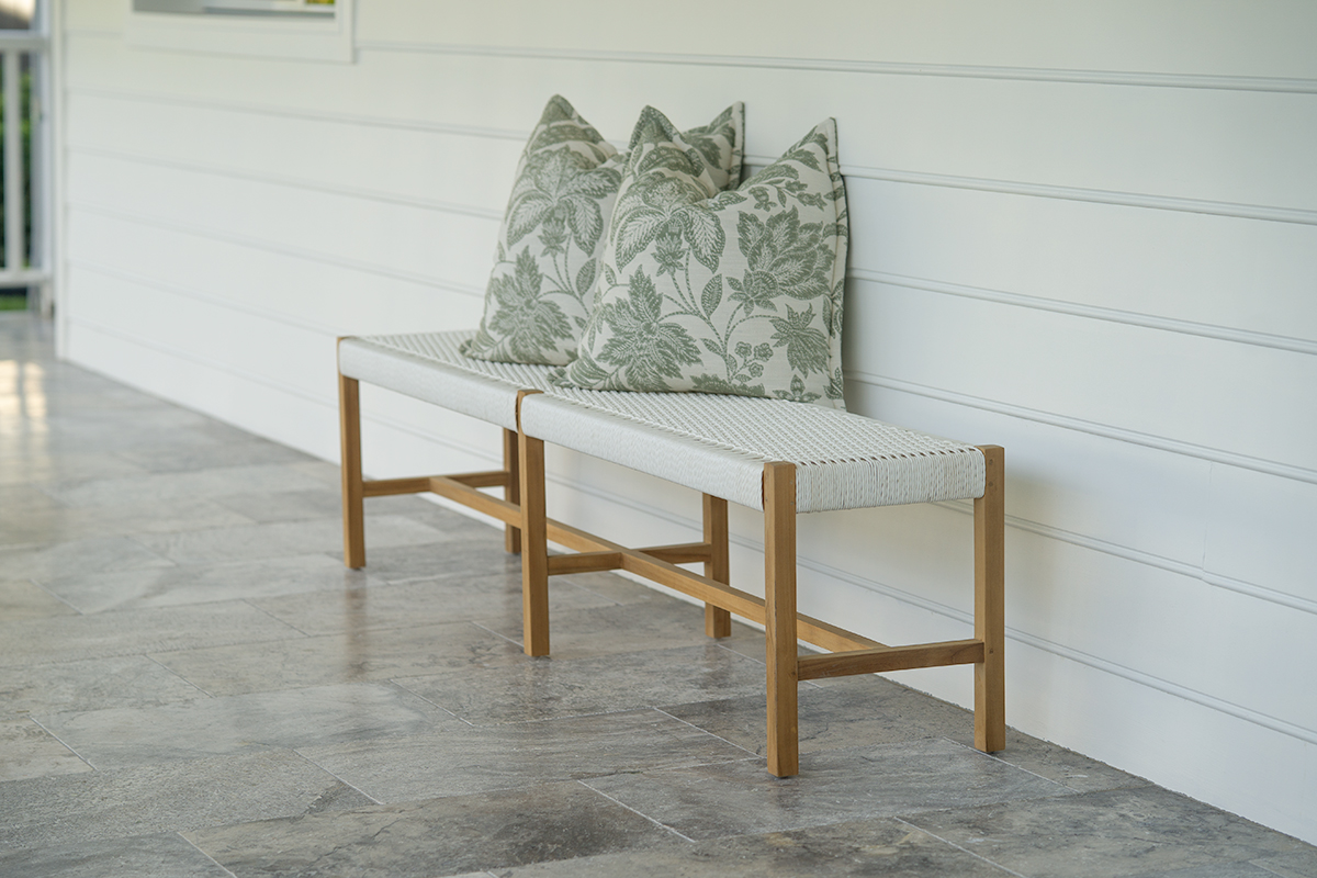 Sabai Woven Bench Seat - White - Close Weave -2m - Image 12