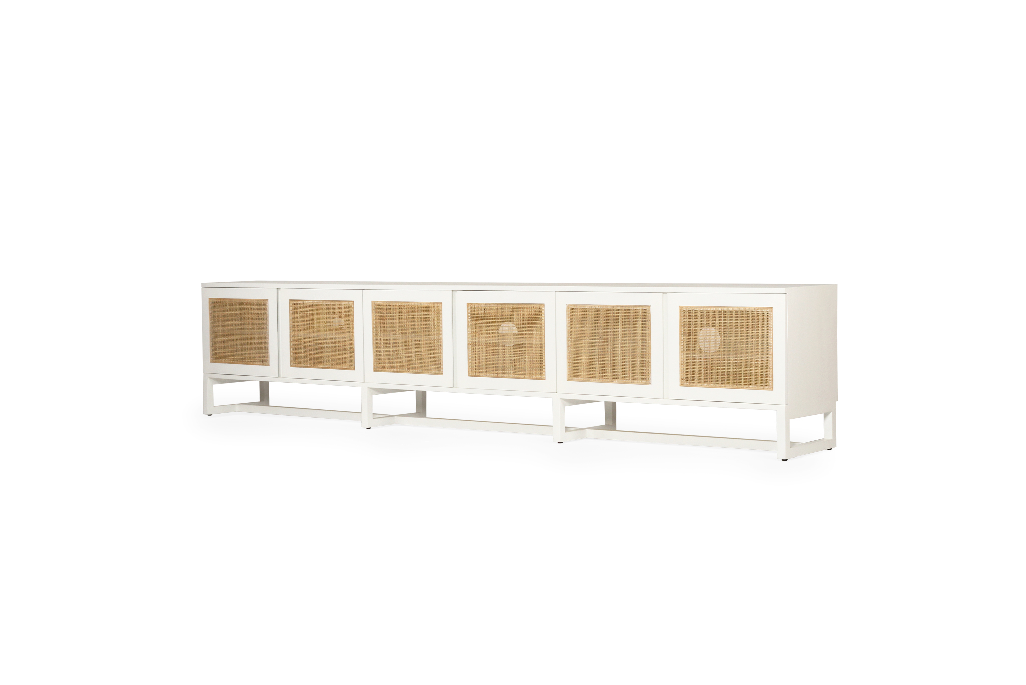 Clovelly Entertainment Unit - Six Door - White - Image 2