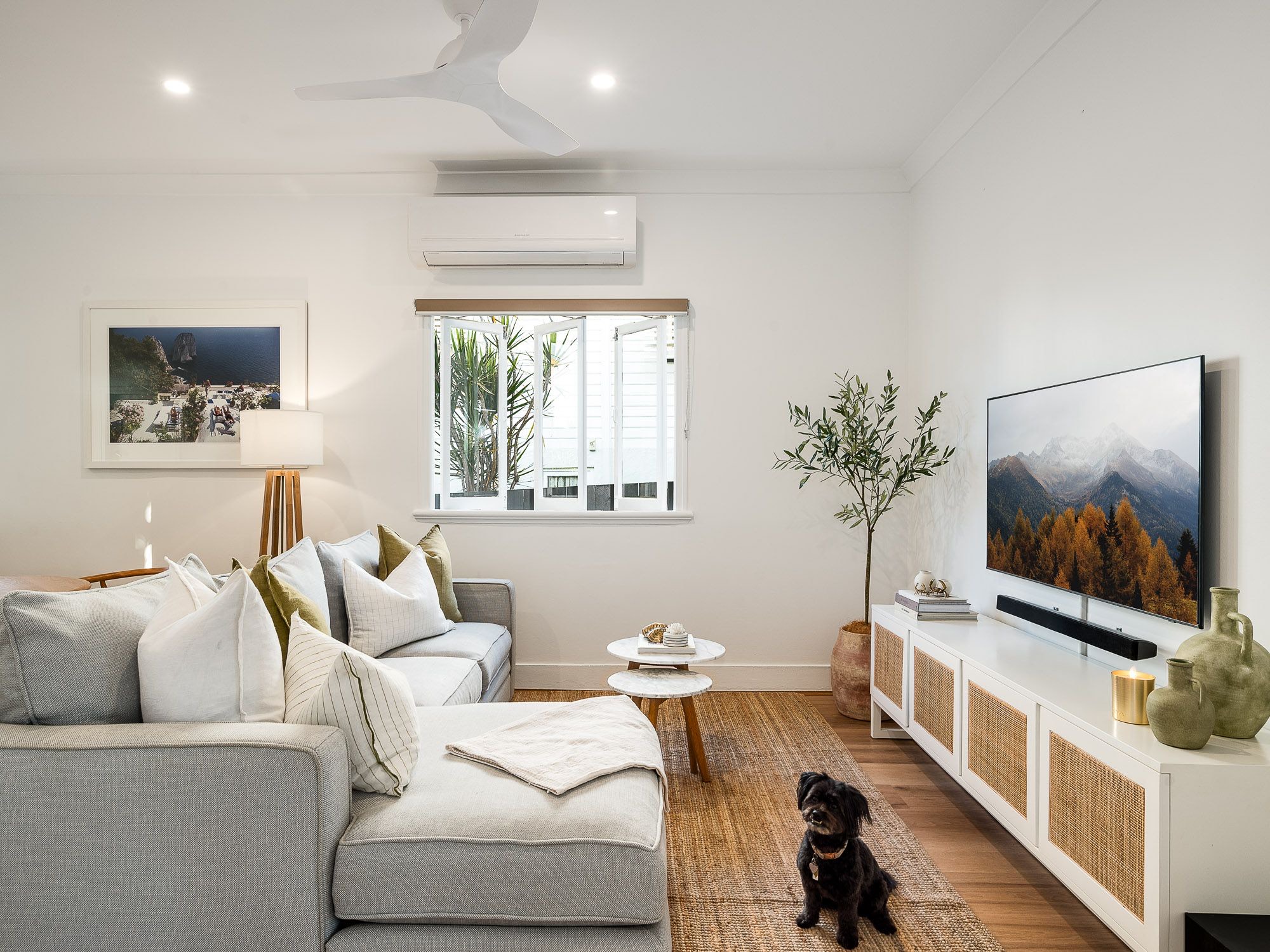 Clovelly Entertainment Unit - Four Door - White - Image 2