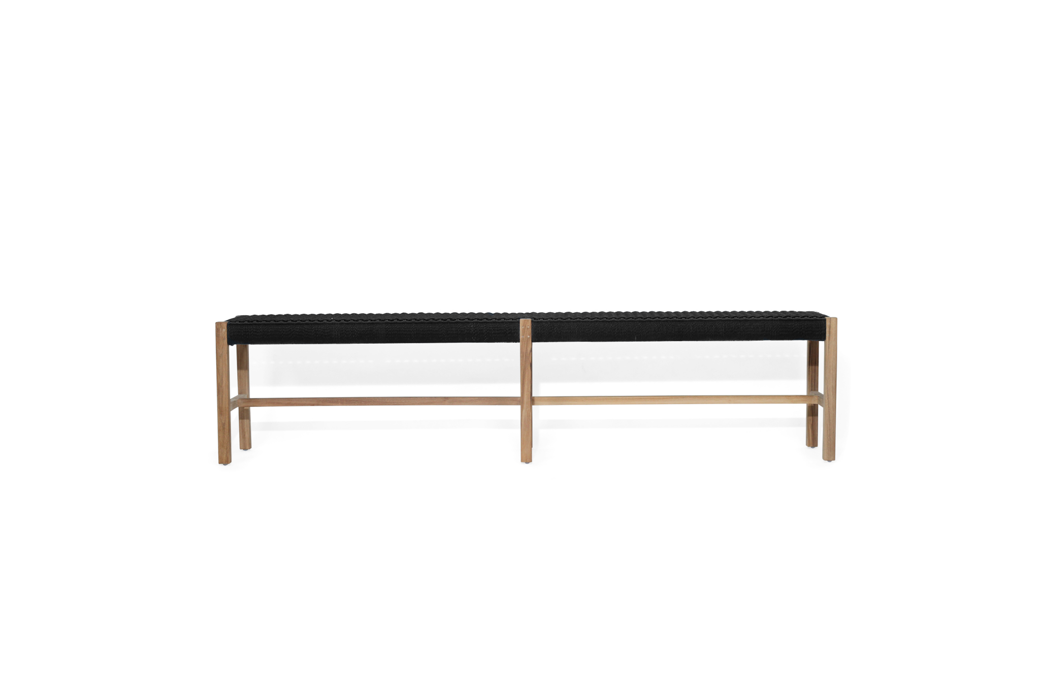 Sabai Woven Bench Seat - Black - Close Weave -2m