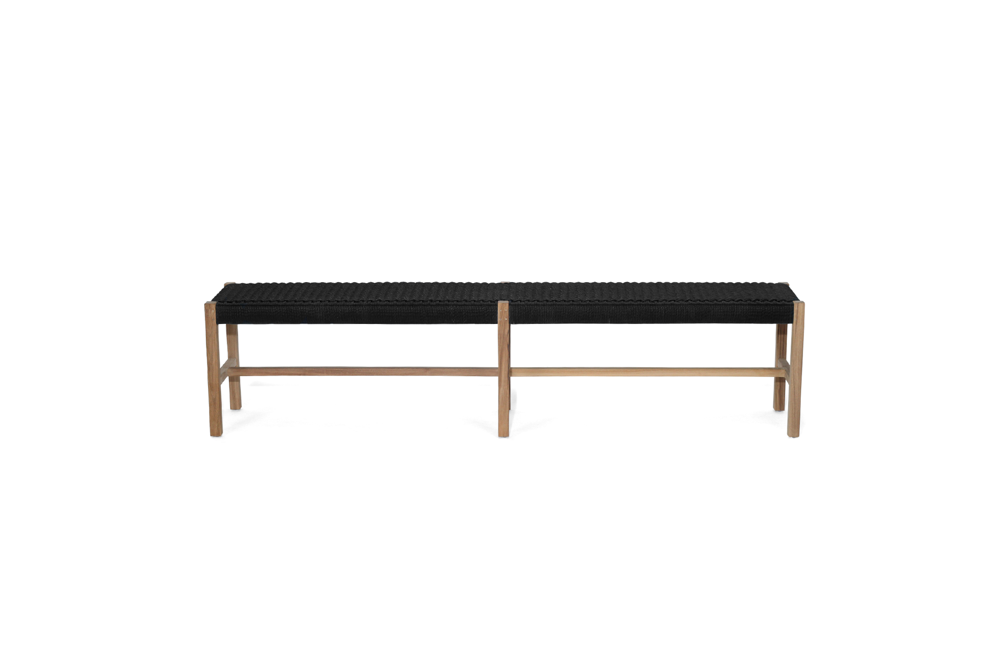 Sabai Woven Bench Seat - Black - Close Weave -2m - Image 4