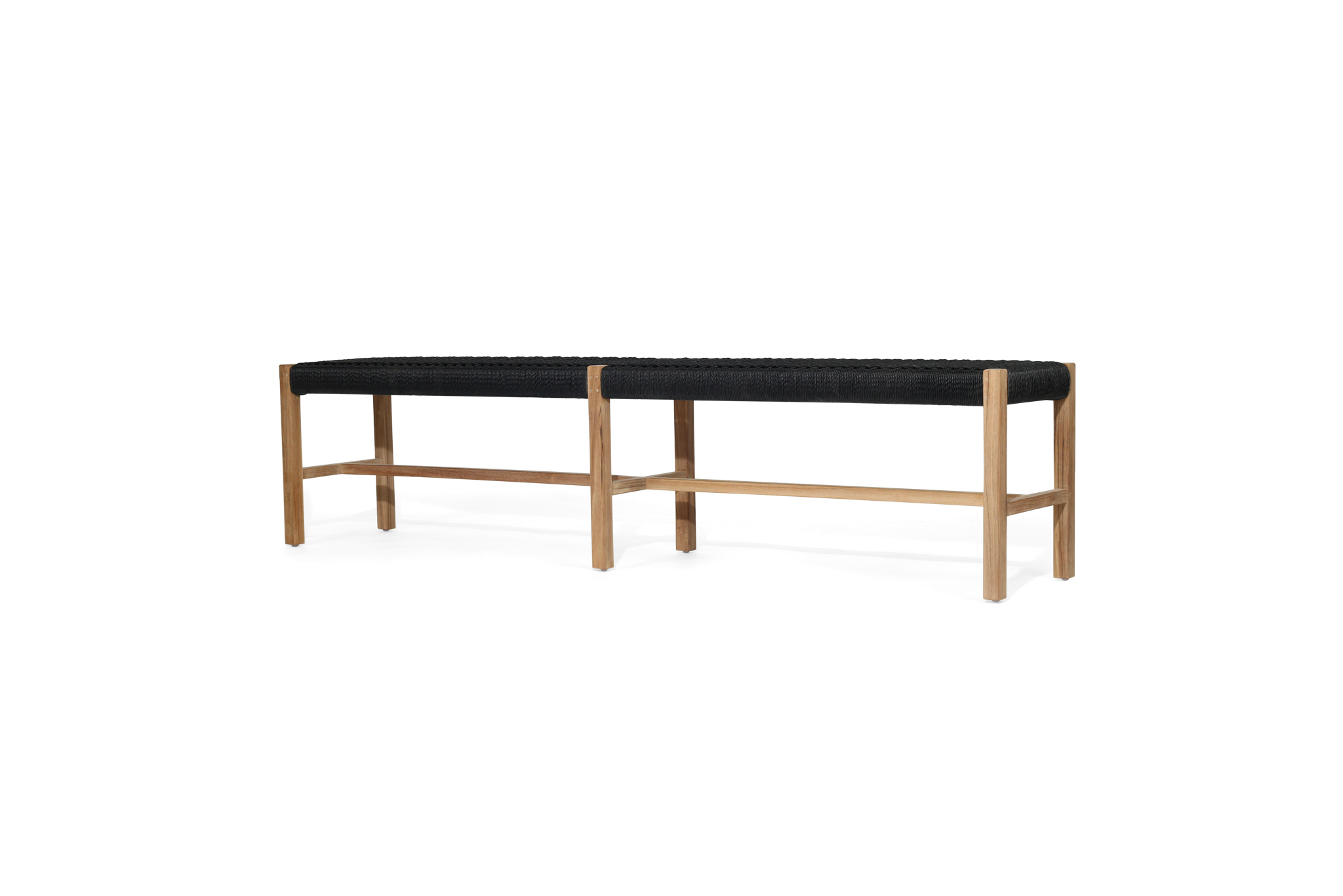 Sabai Woven Bench Seat - Black - Close Weave -2m - Image 3