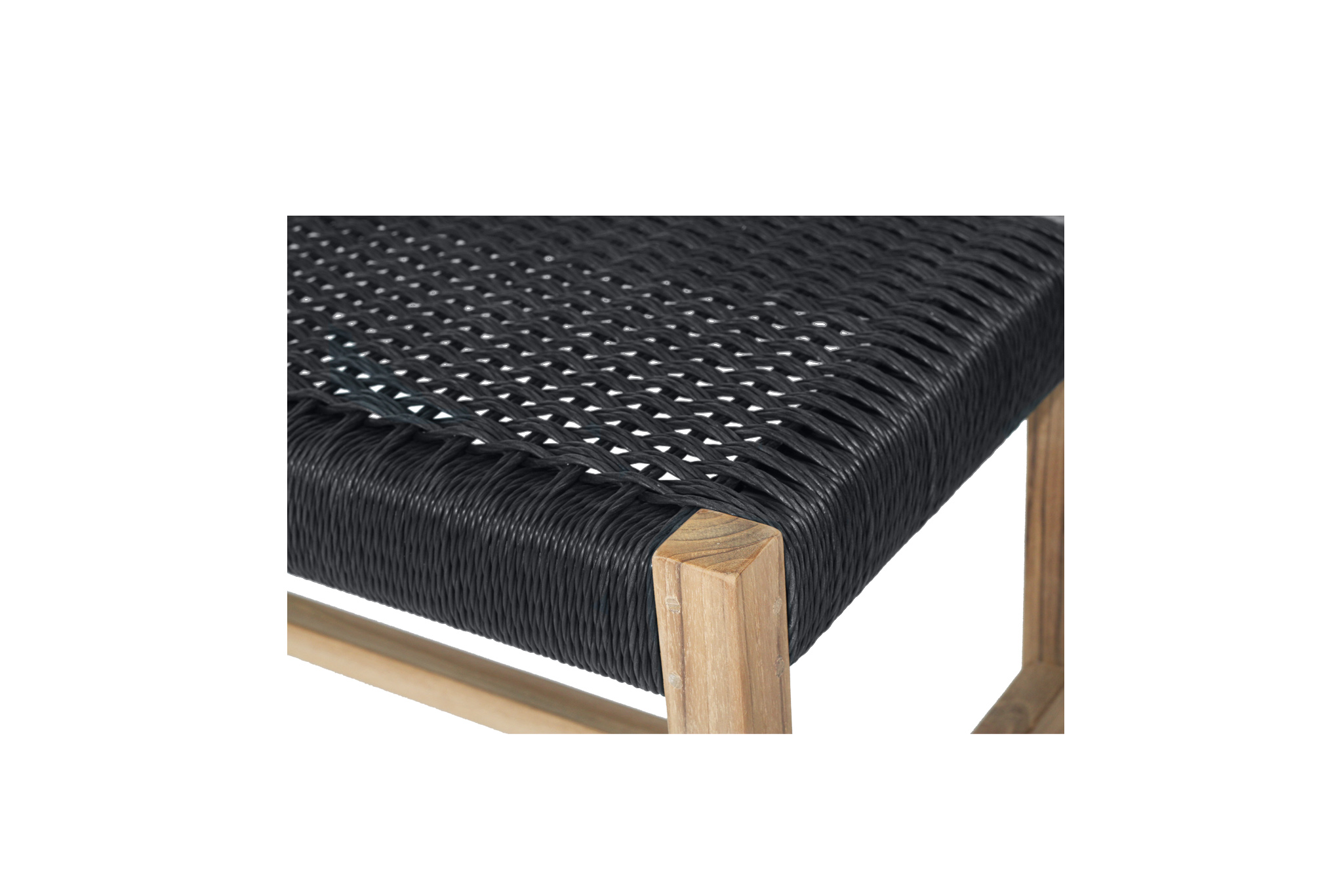 Sabai Woven Bench Seat - Black - Close Weave -2m - Image 6