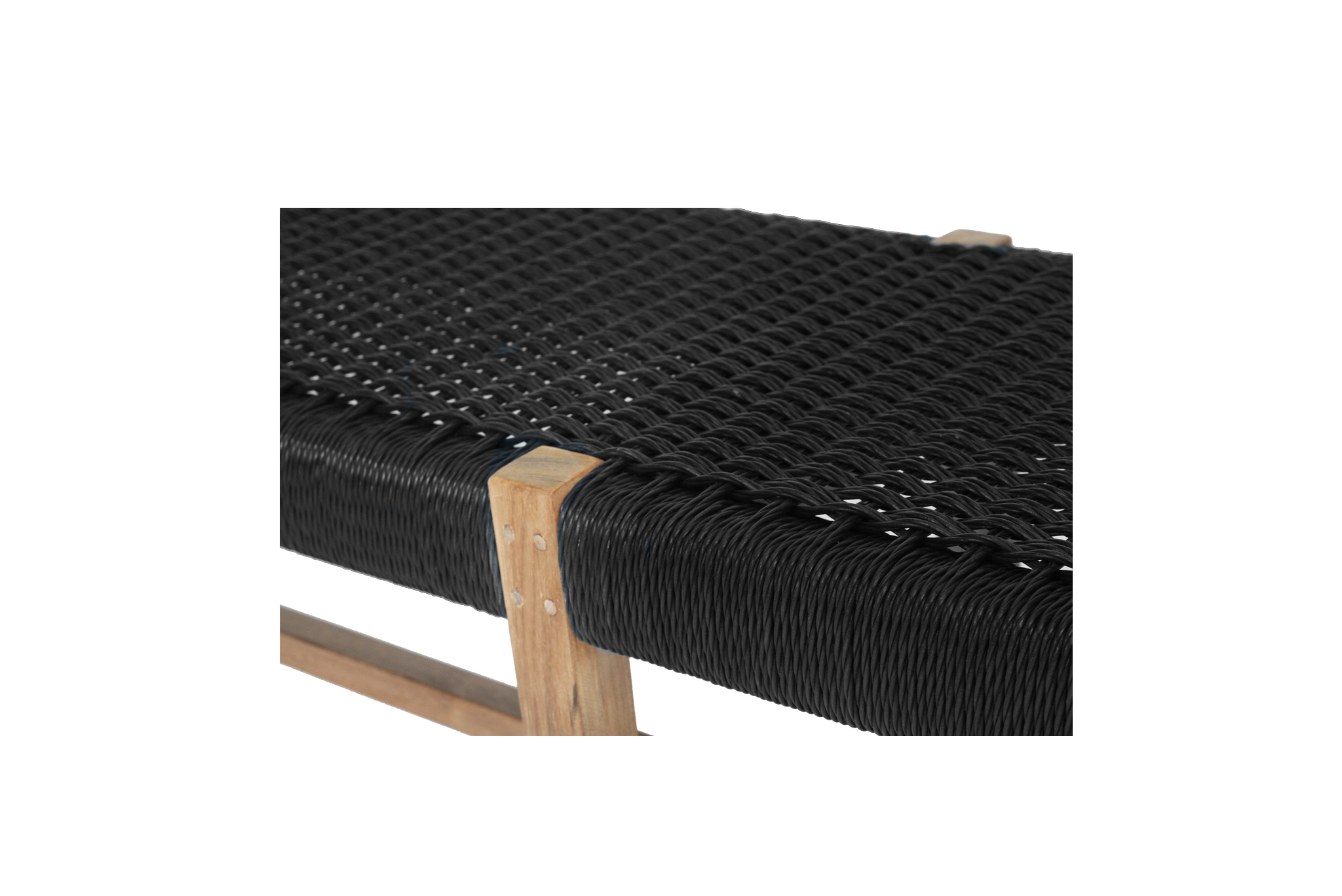Sabai Woven Bench Seat - Black - Close Weave -2m - Image 8