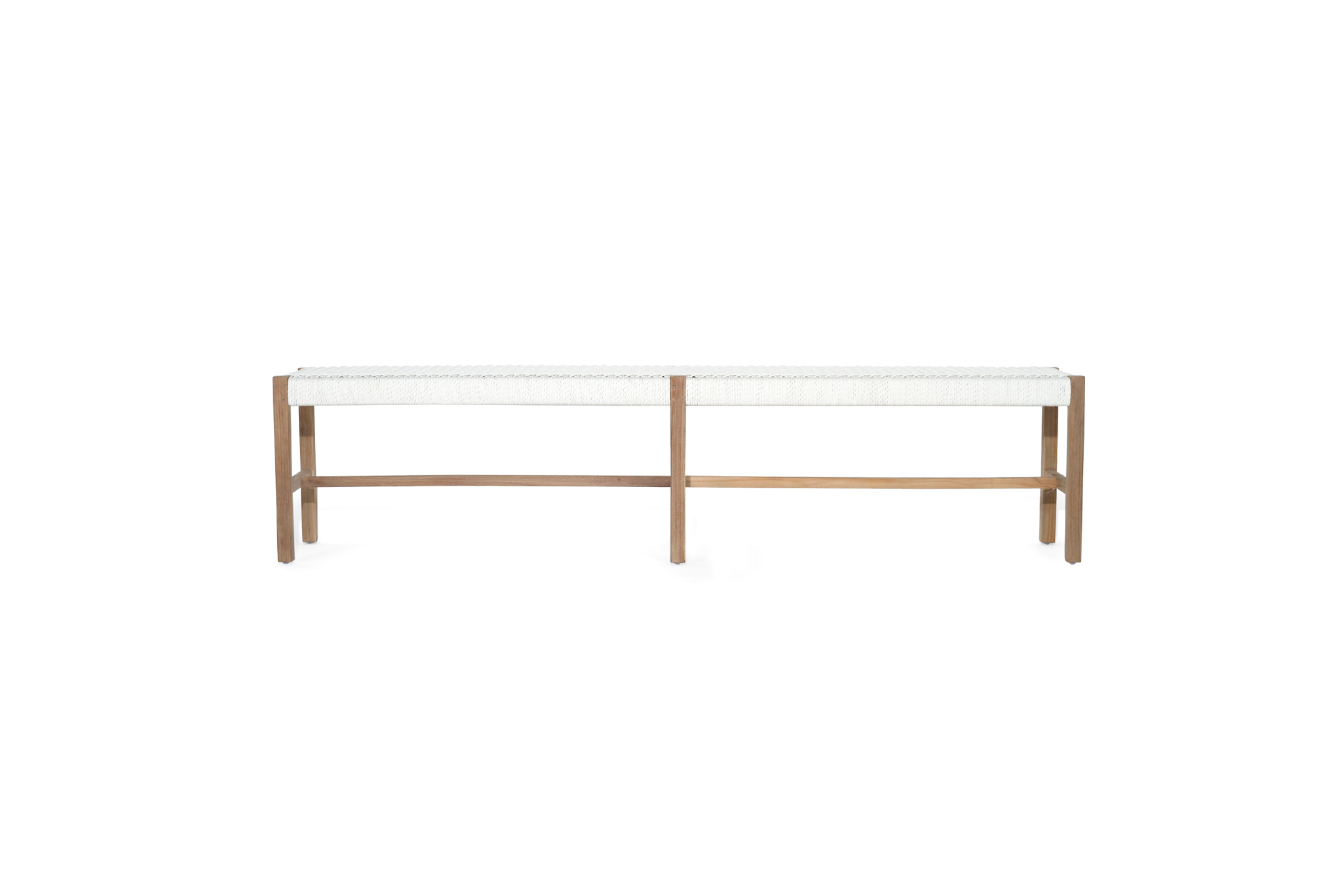 Sabai Woven Bench Seat - White - Close Weave -2m