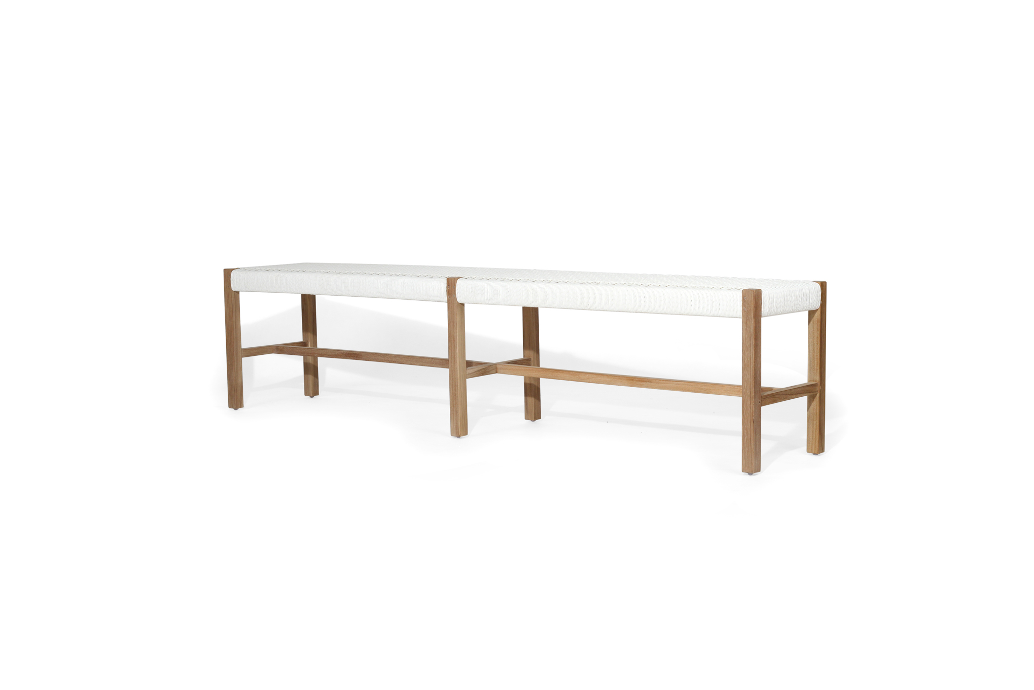 Sabai Woven Bench Seat - White - Close Weave -2m - Image 3
