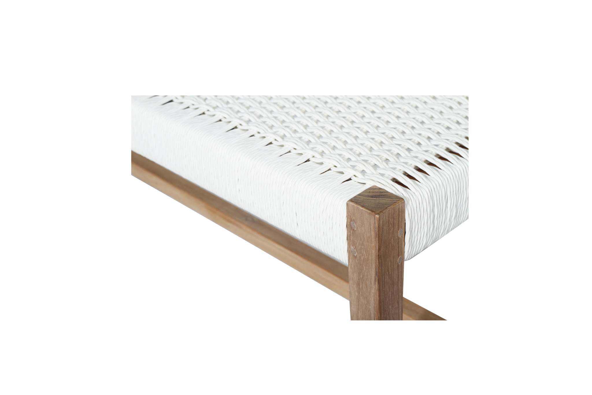 Sabai Woven Bench Seat - White - Close Weave -2m - Image 6