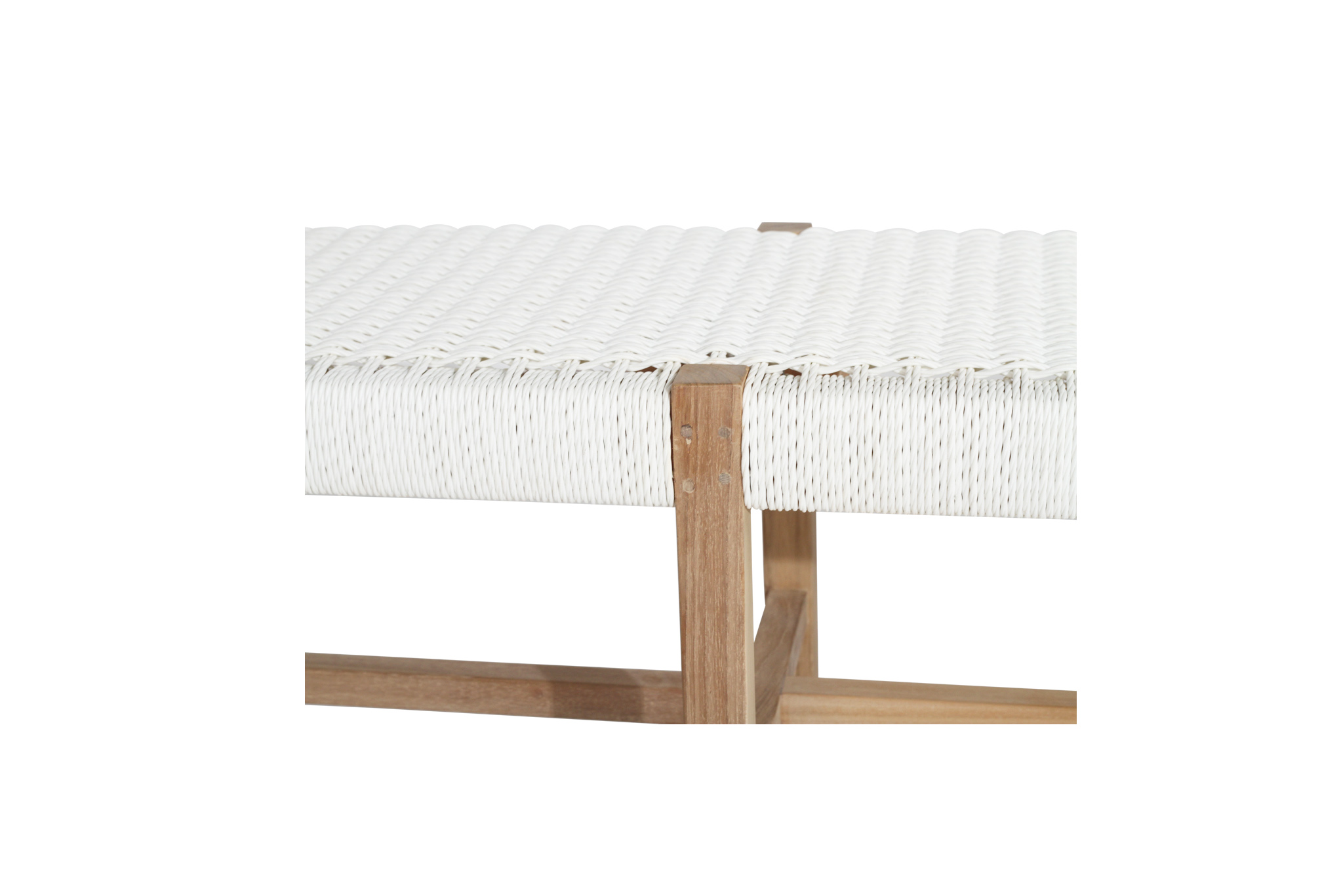 Sabai Woven Bench Seat - White - Close Weave -2m - Image 8