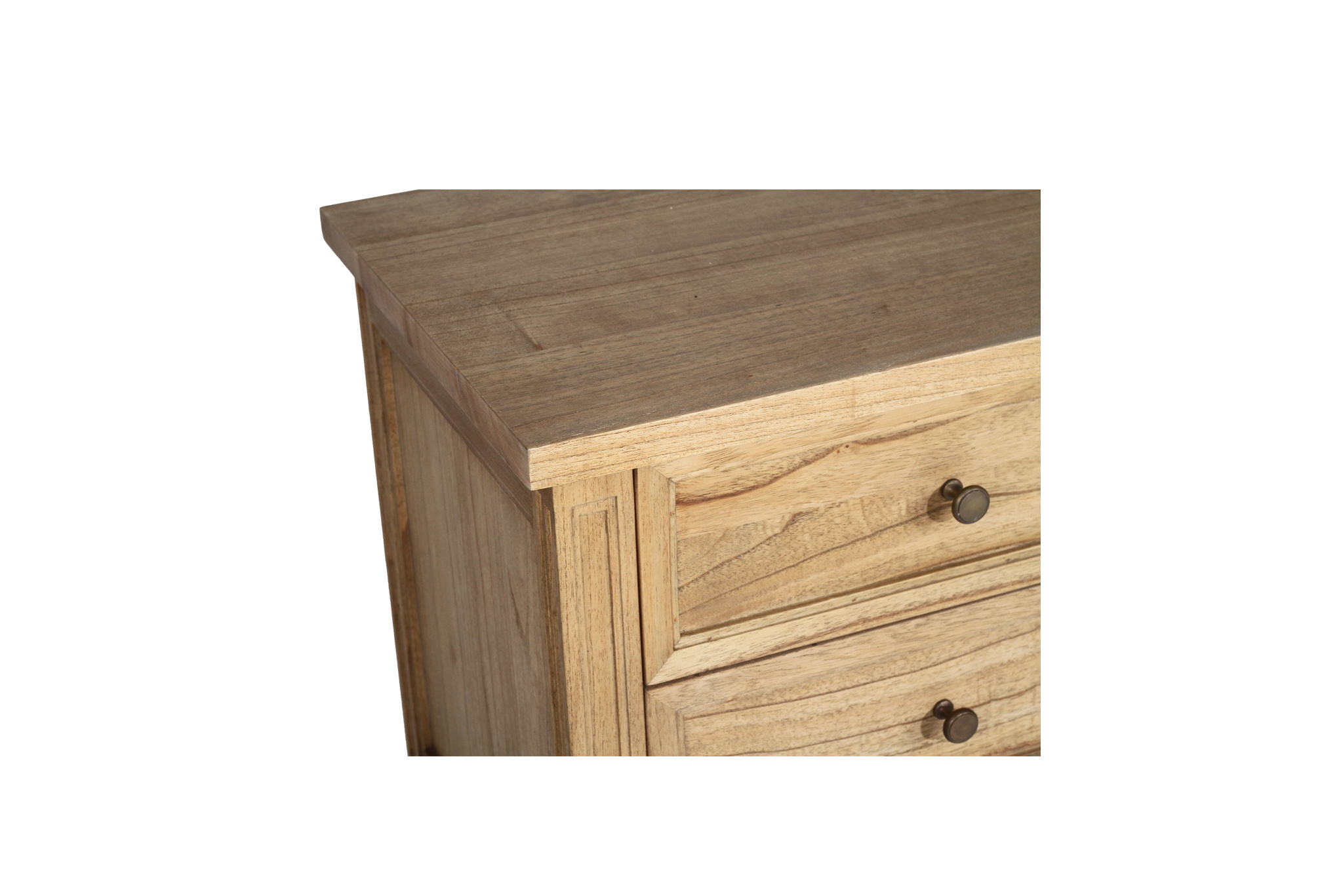 Hamilton Bedside Table - 3 Drawer - Weathered Oak - Image 9