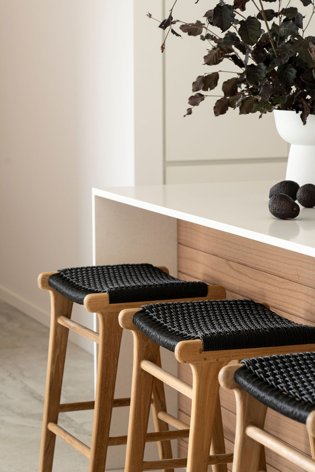 Zen Backless Counter Stool - Black (Close Weave) - Image 2