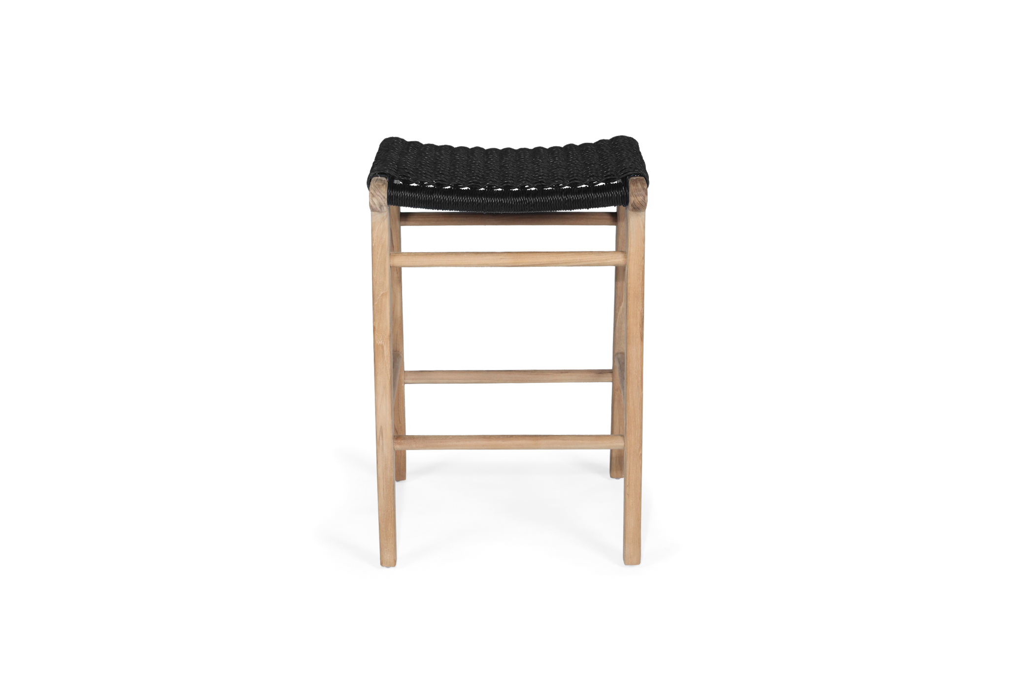 Zen Backless Counter Stool - Black (Close Weave) - Image 4