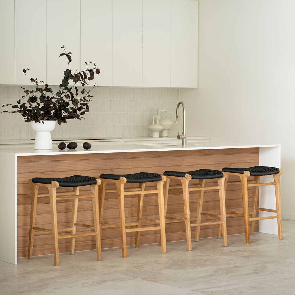 Zen Backless Counter Stool - Black (Close Weave) - Image 16