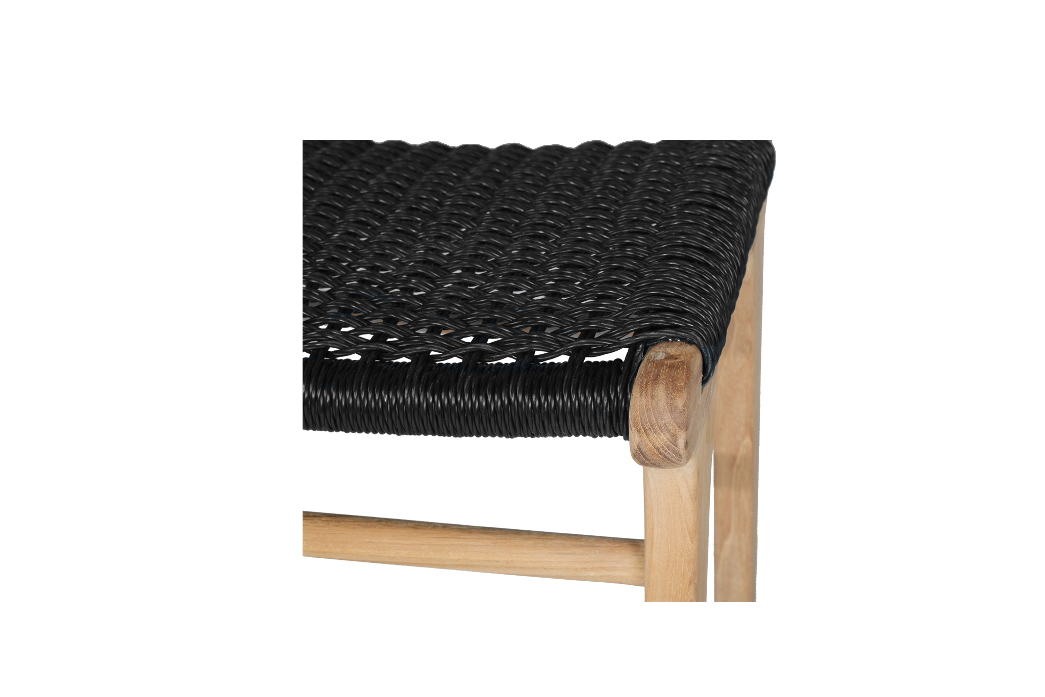 Zen Backless Counter Stool - Black (Close Weave) - Image 6