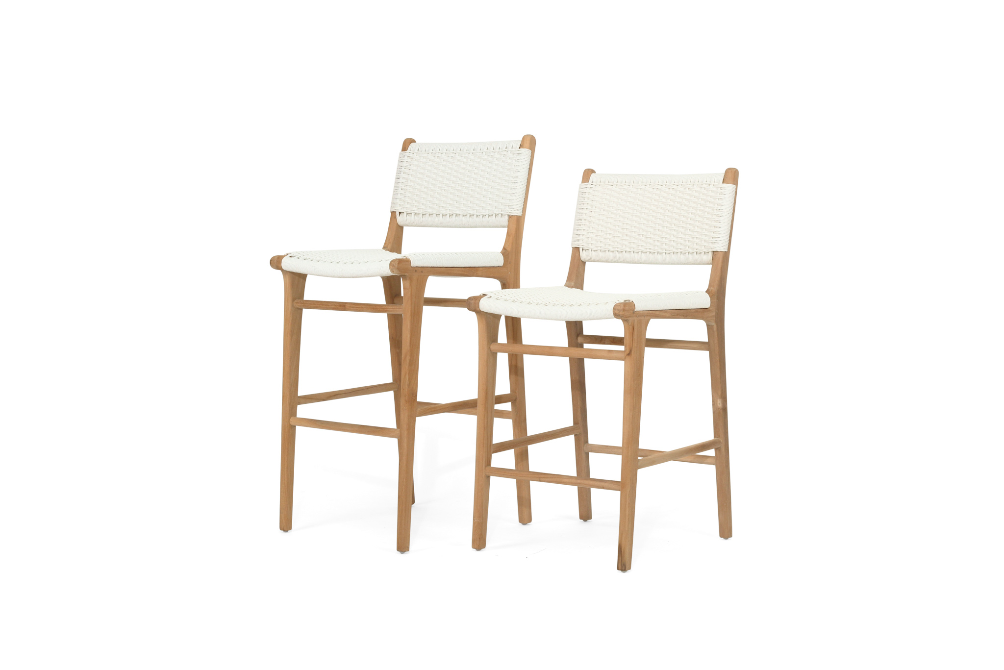 Zen Bar Stool - White (Close Weave) - Image 9