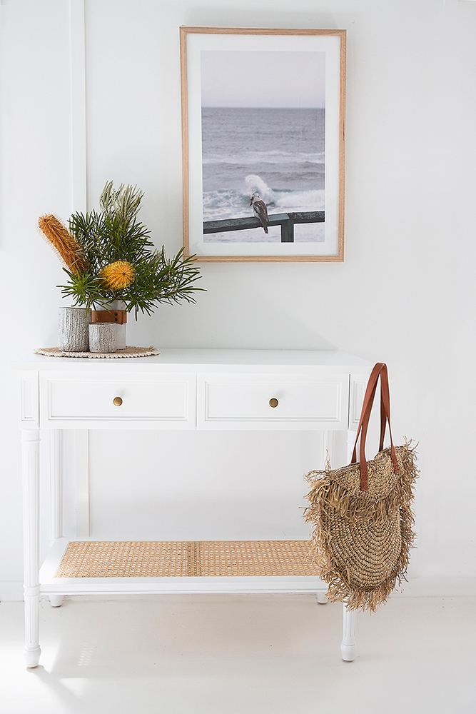 Hamilton Cane Console Table - White - 100cm - Image 4