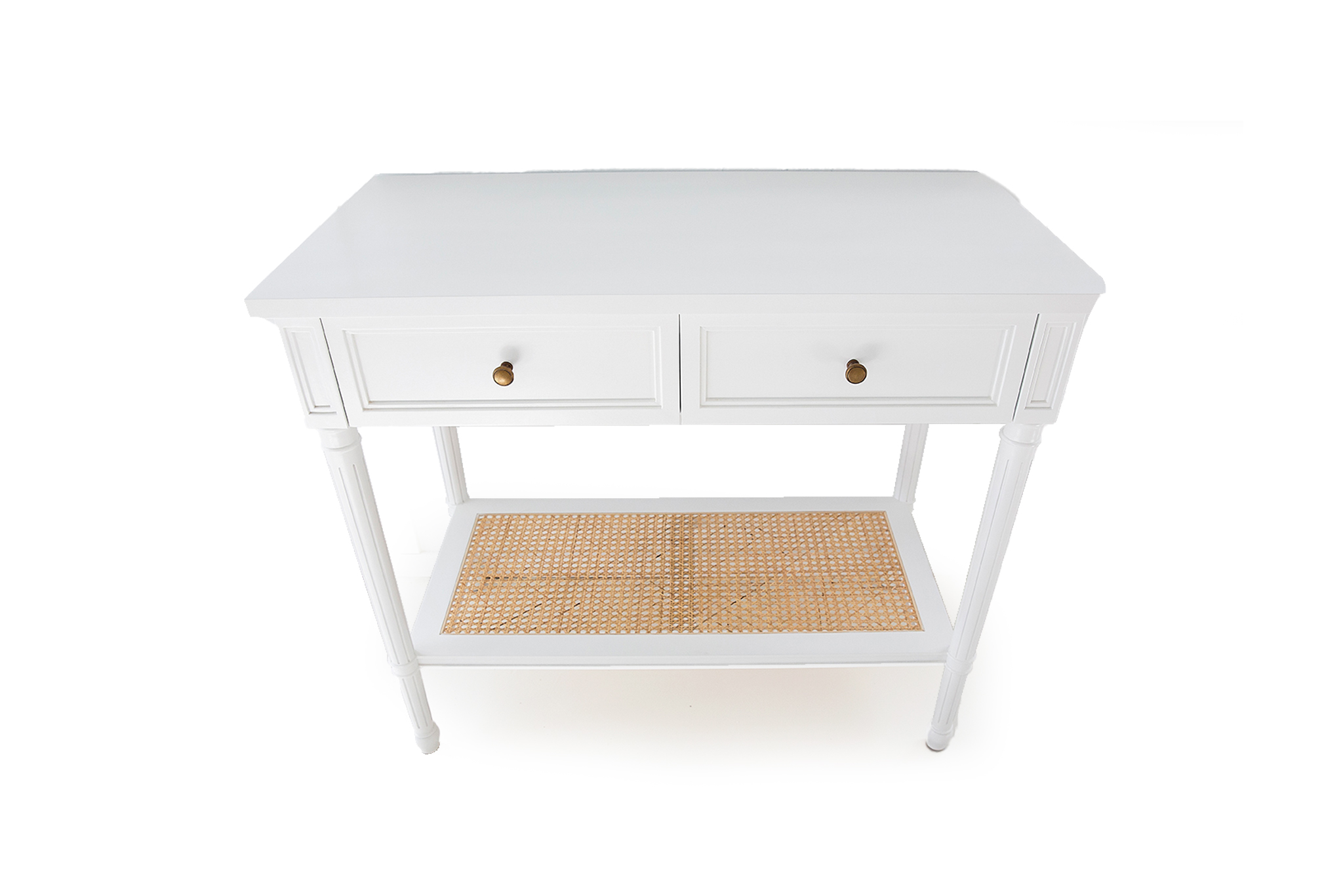 Hamilton Cane Console Table - White - 100cm - Image 3