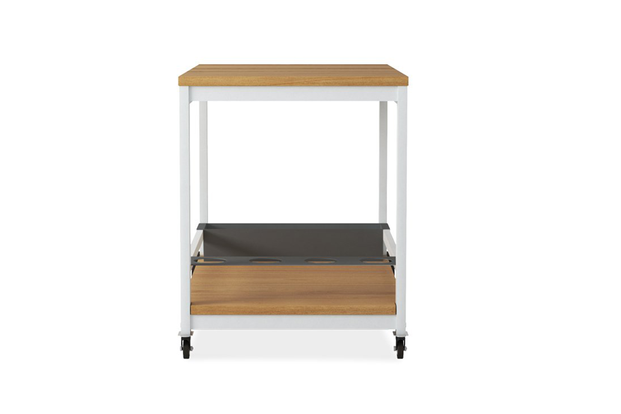 Carmel Outdoor Bar Cart - Asteroid Black (Charcoal) Powder Coated Frame - Image 8