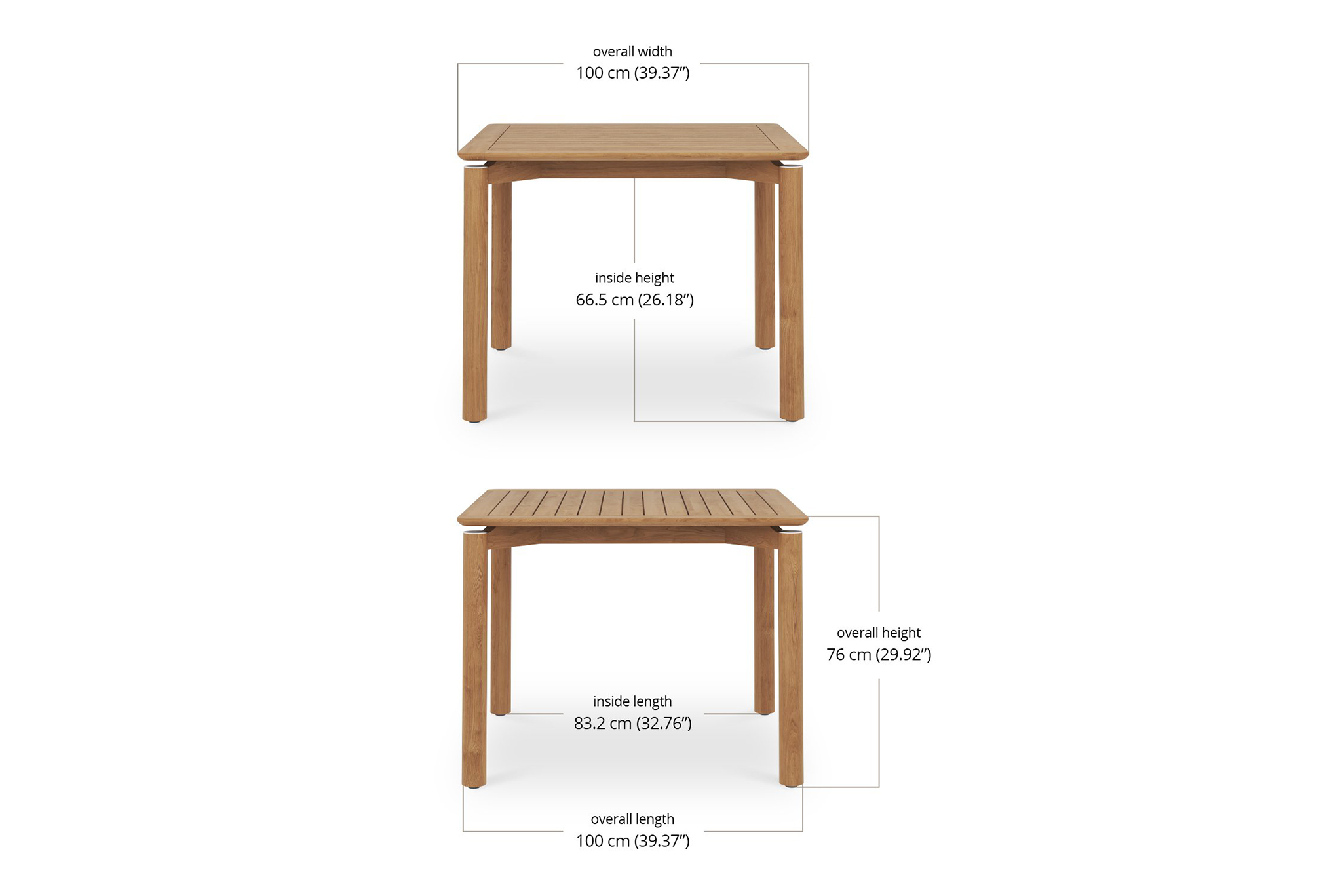Esperance Outdoor Table - 1m - Image 5