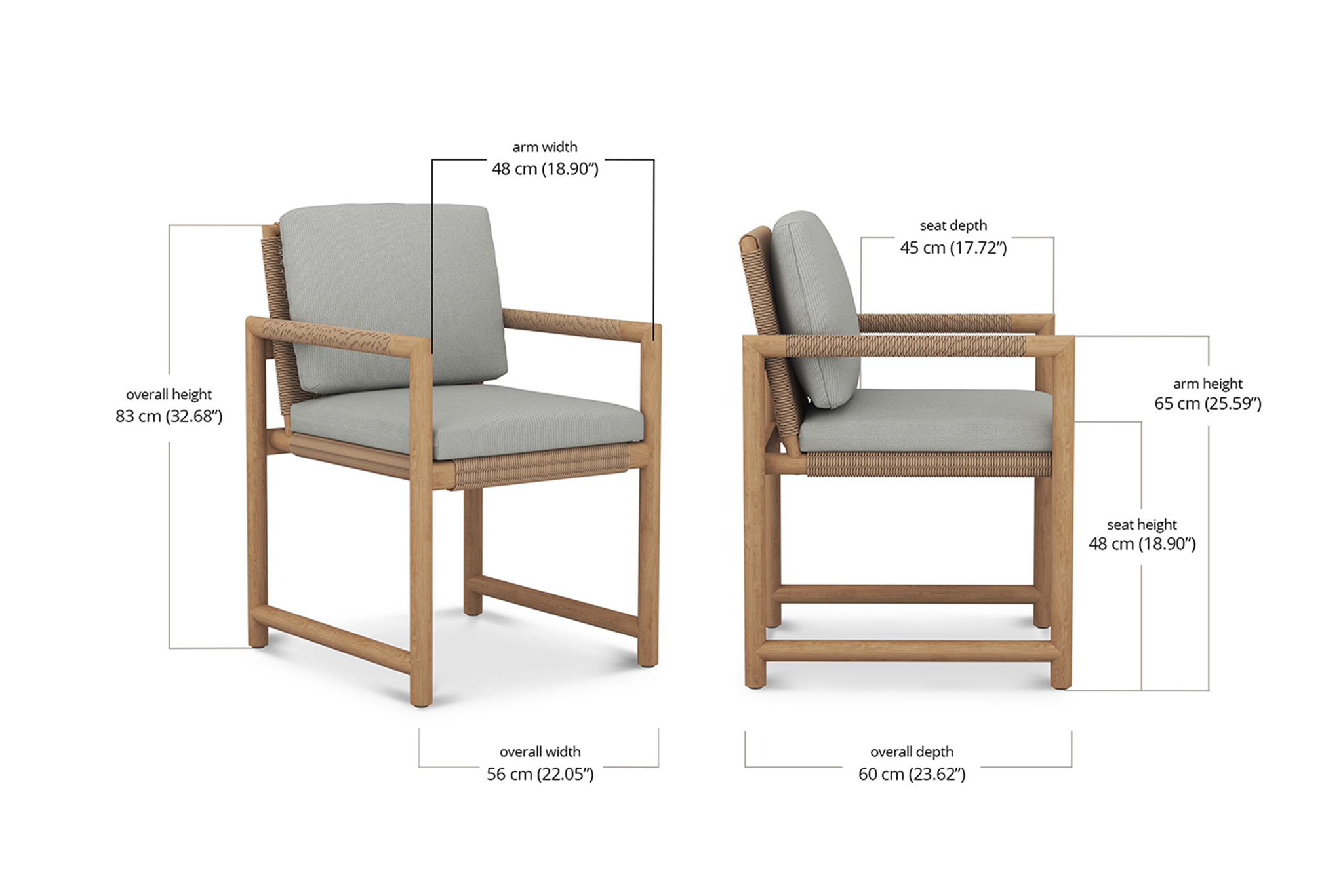 Esperance Outdoor Dining Armchair - Image 5