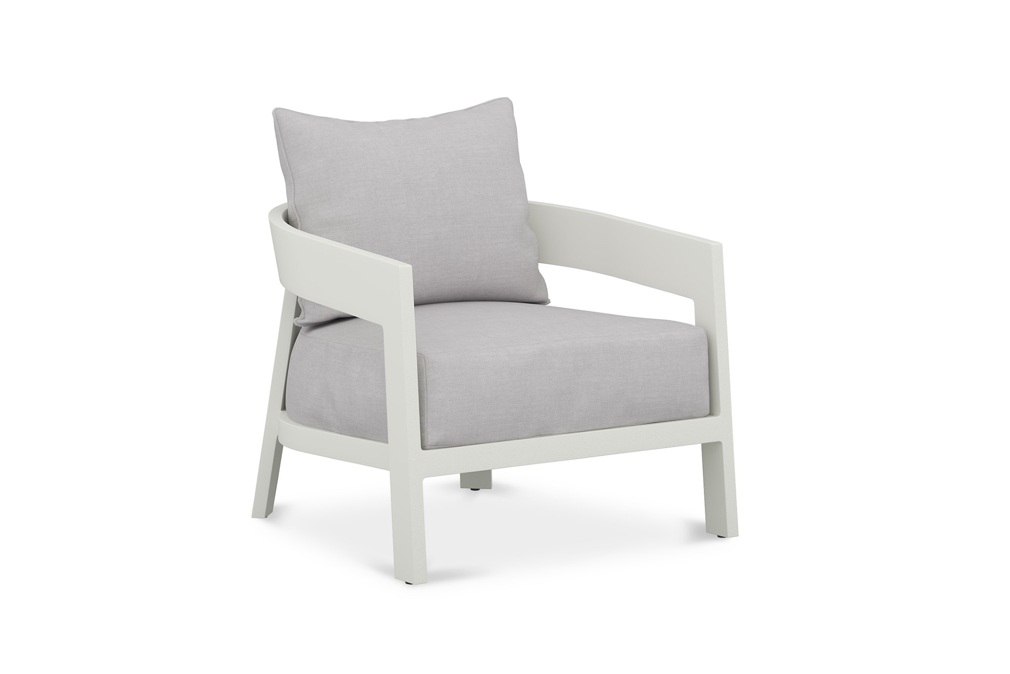 Kingscliff Outdoor Sofa -Powder Coated White Frame - 1 Seater