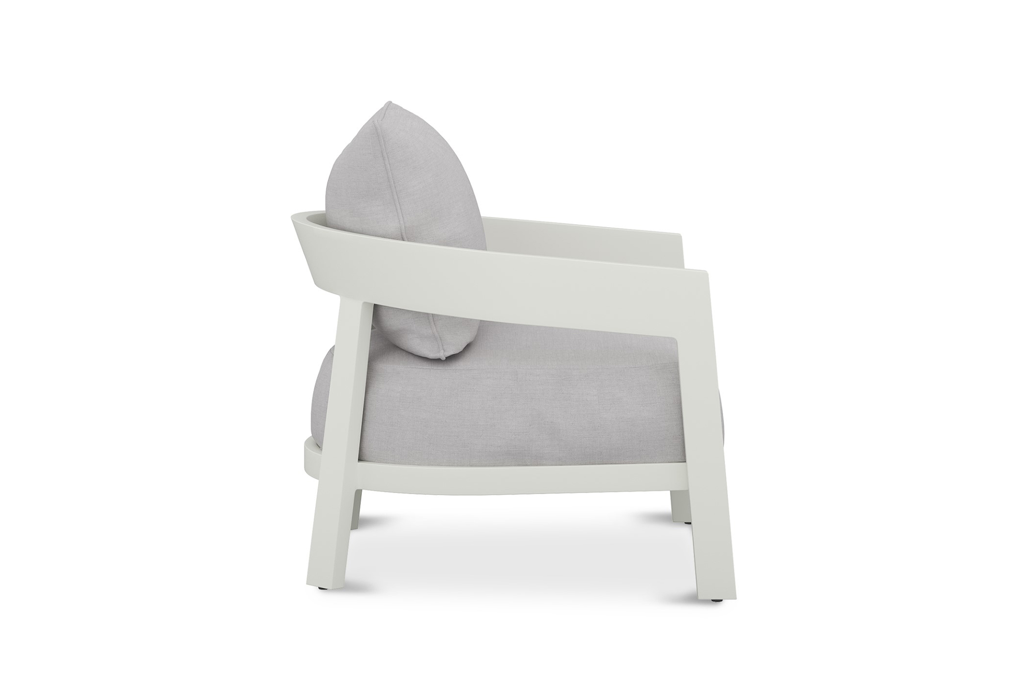 Kingscliff Outdoor Sofa -Powder Coated White Frame - 1 Seater - Image 4