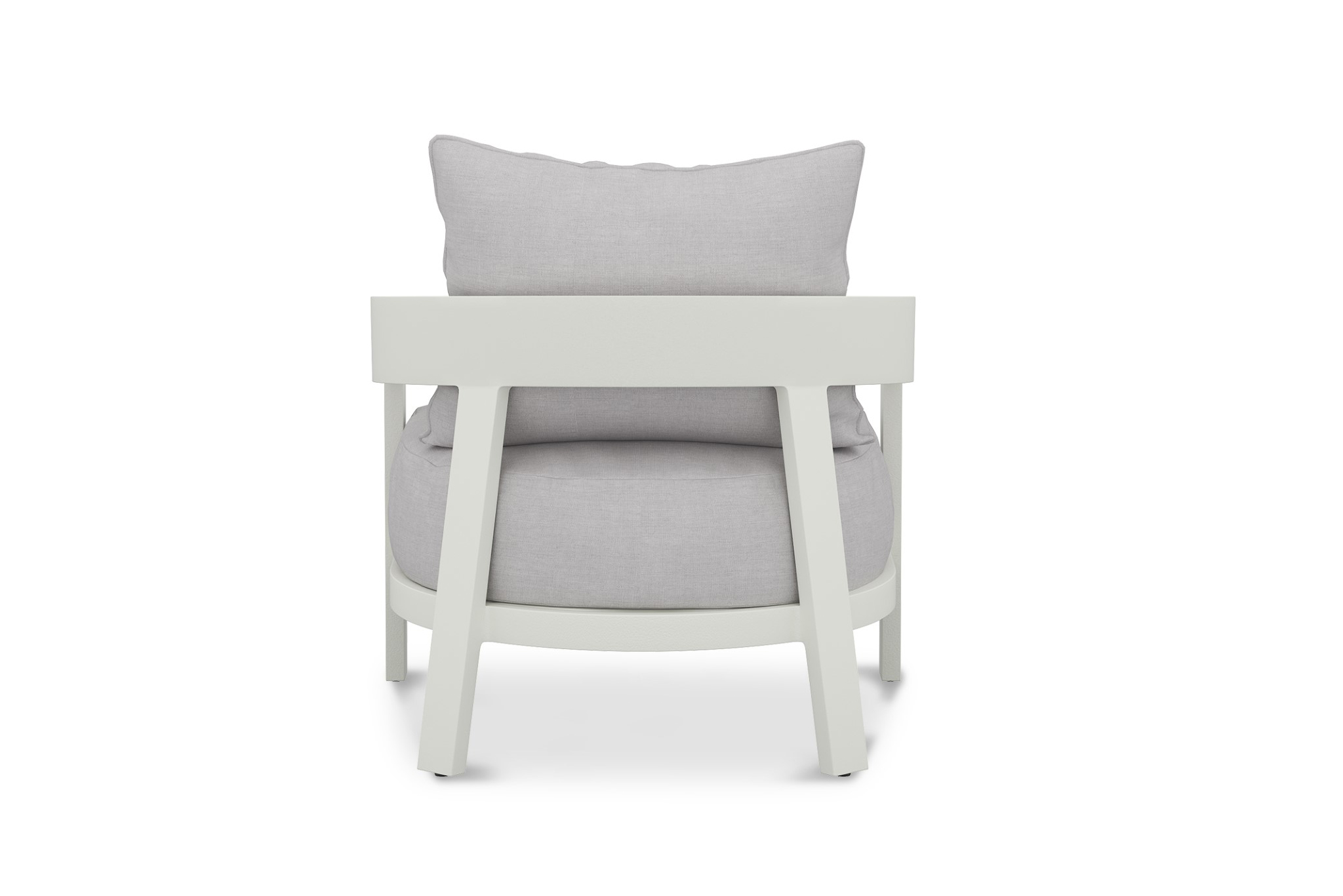 Kingscliff Outdoor Sofa -Powder Coated White Frame - 1 Seater - Image 5