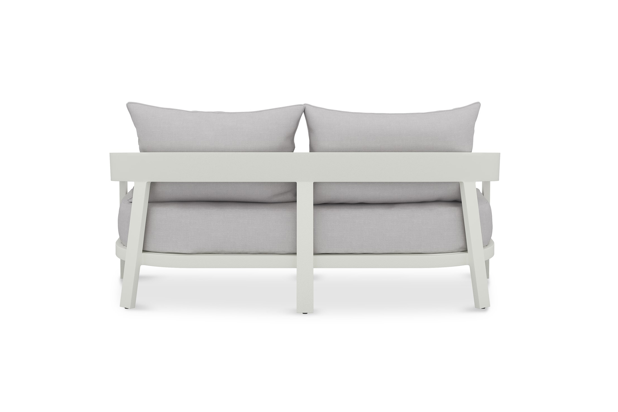 Kingscliff Outdoor Sofa - White Powder-Coated Frame - 2 Seater - Image 5