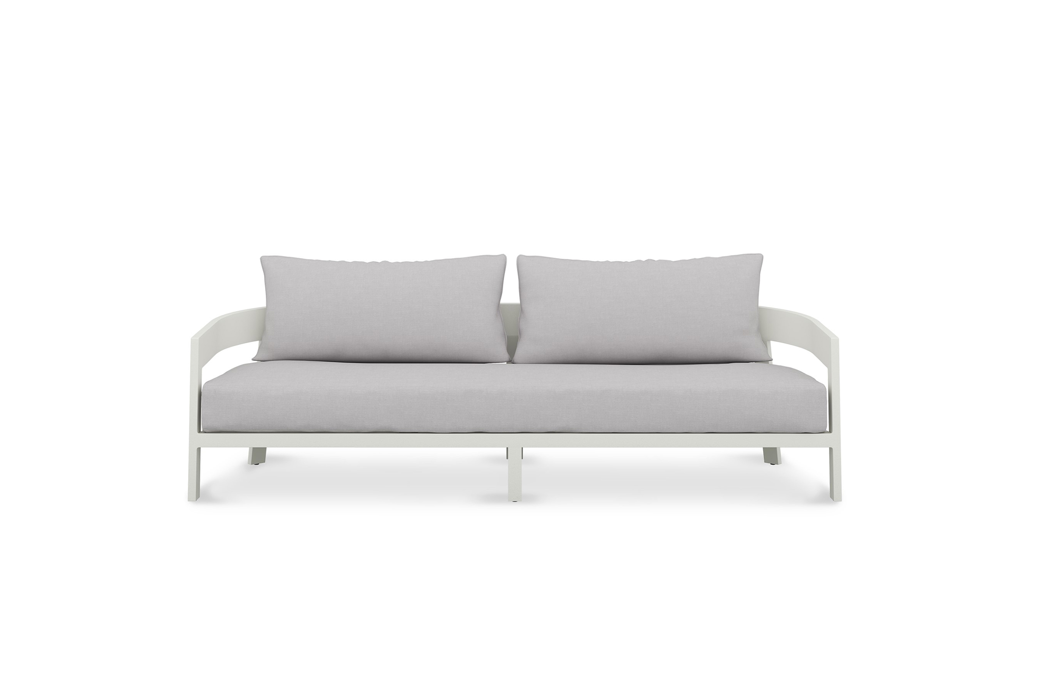 Kingscliff Outdoor Sofa - White Powder Coated Frame - 3 Seater - Image 3