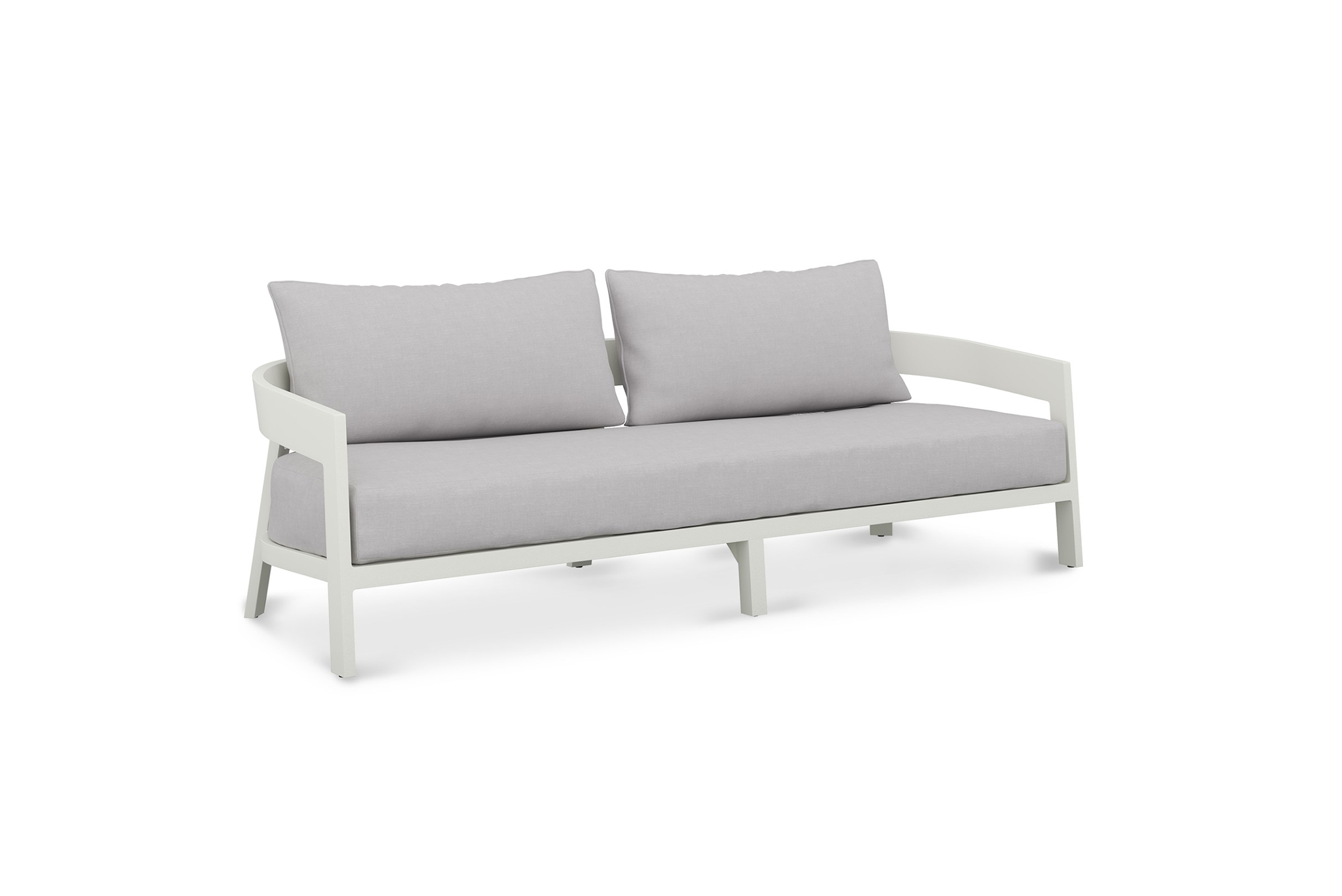 Kingscliff Outdoor Sofa - White Powder Coated Frame - 3 Seater