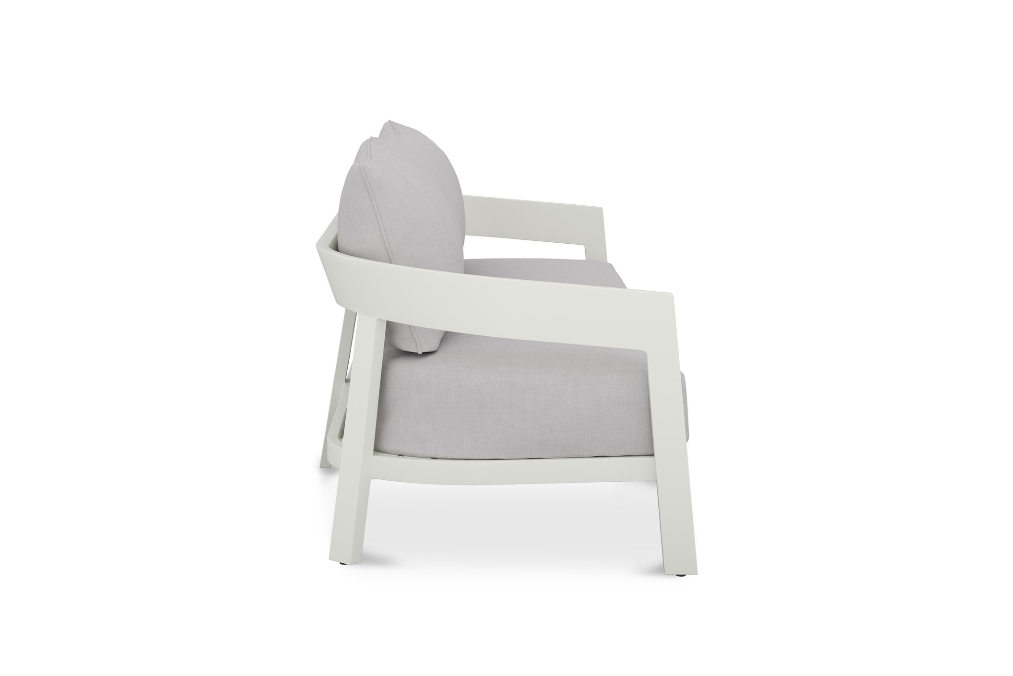 Kingscliff Outdoor Sofa - White Powder Coated Frame - 3 Seater - Image 4