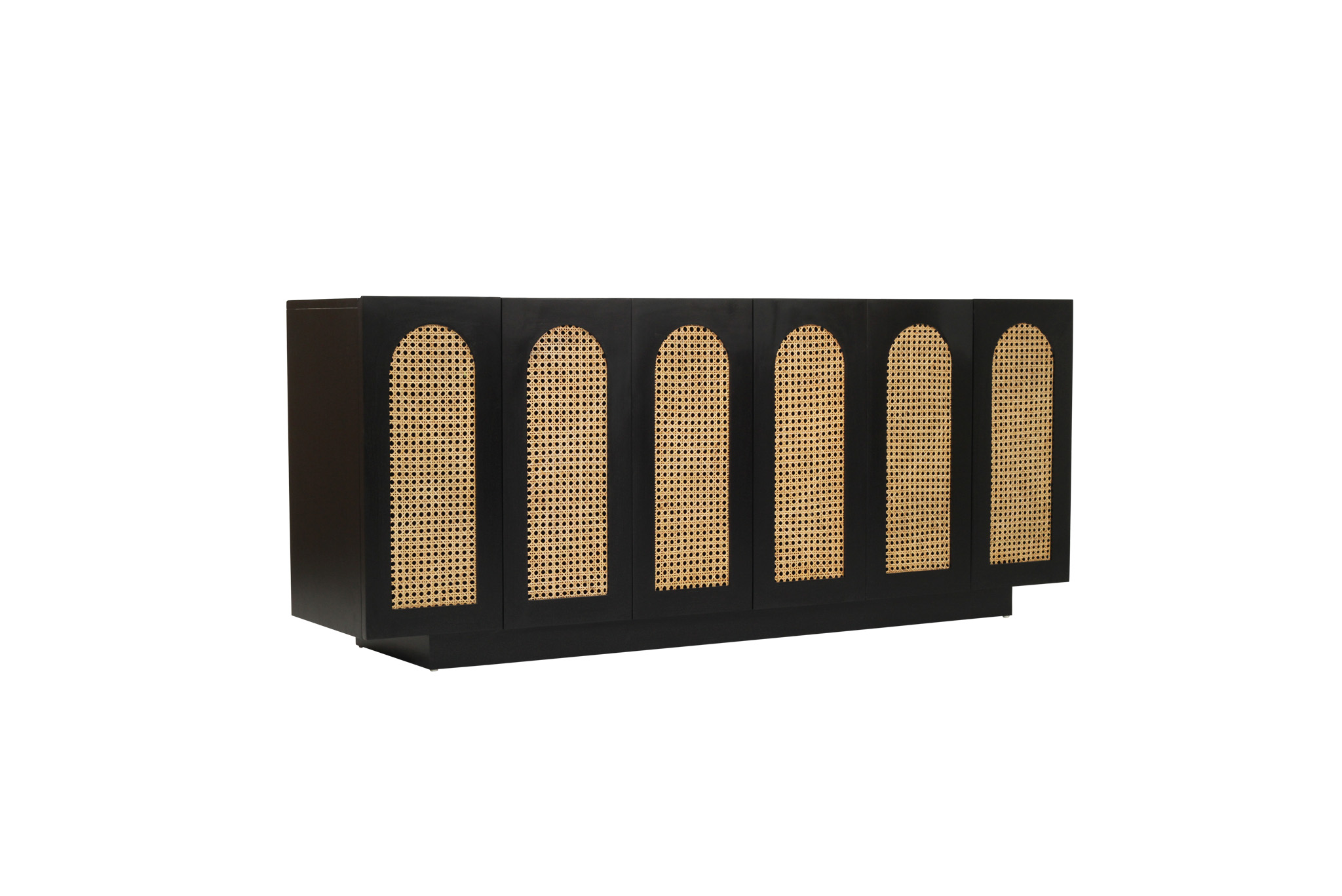 Ryan Six Door Sideboard - Black - Image 4