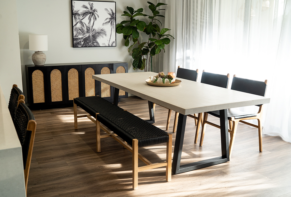 Sabai Woven Bench Seat - Black - Close Weave -2m - Image 10